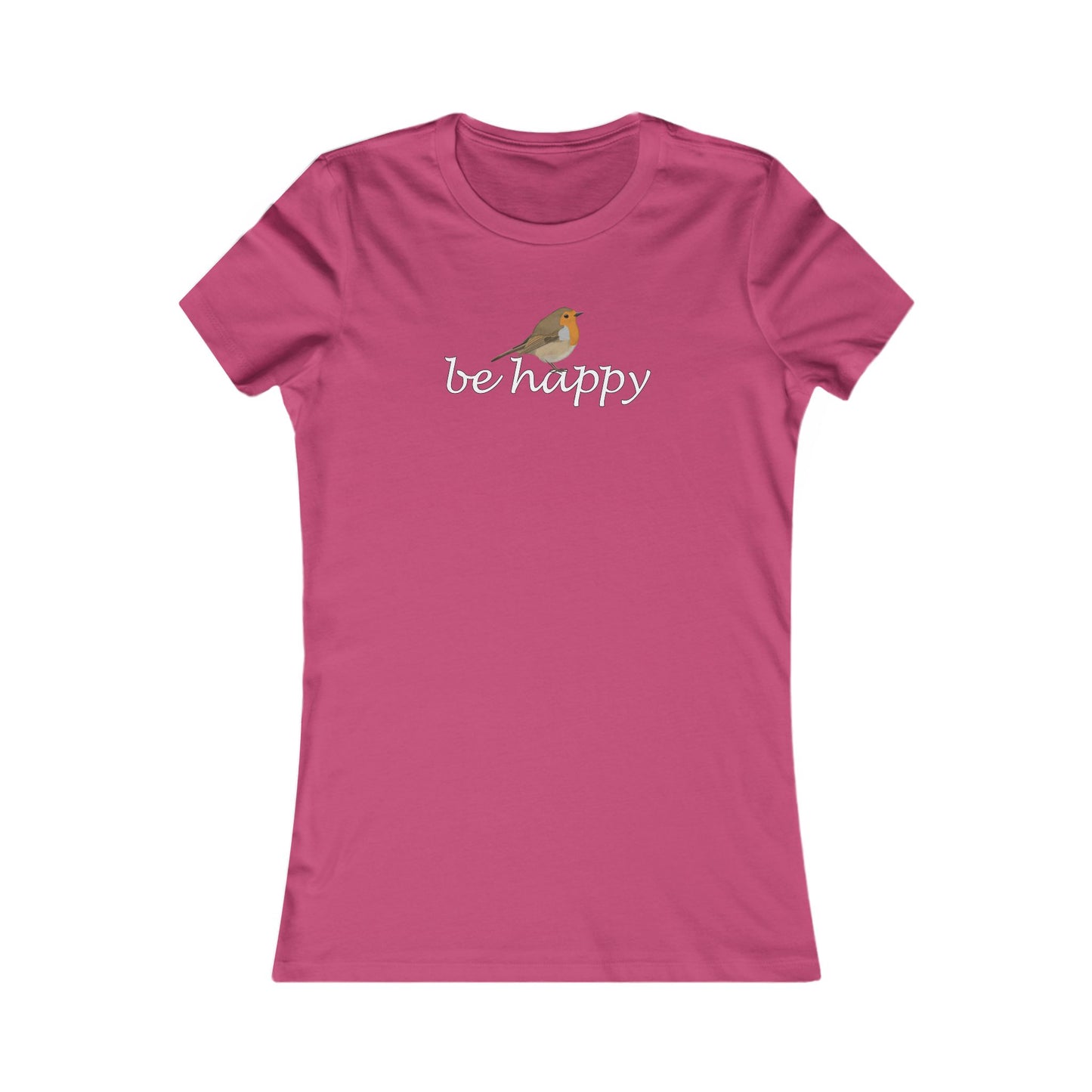 Rotkehlchen Frauen T-Shirt mit Bird Graphic Tee Hintergrund