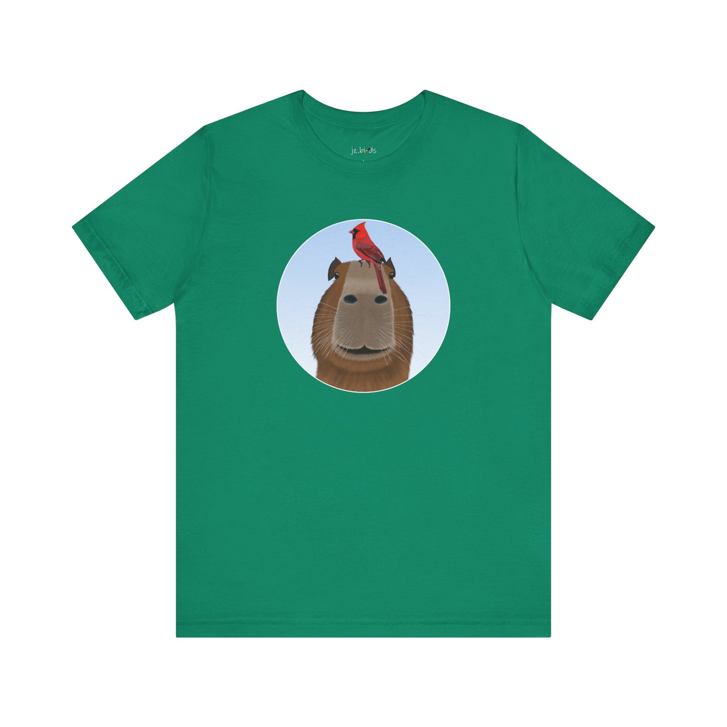 Capybara with Cardinal Funny Bird T-Shirt