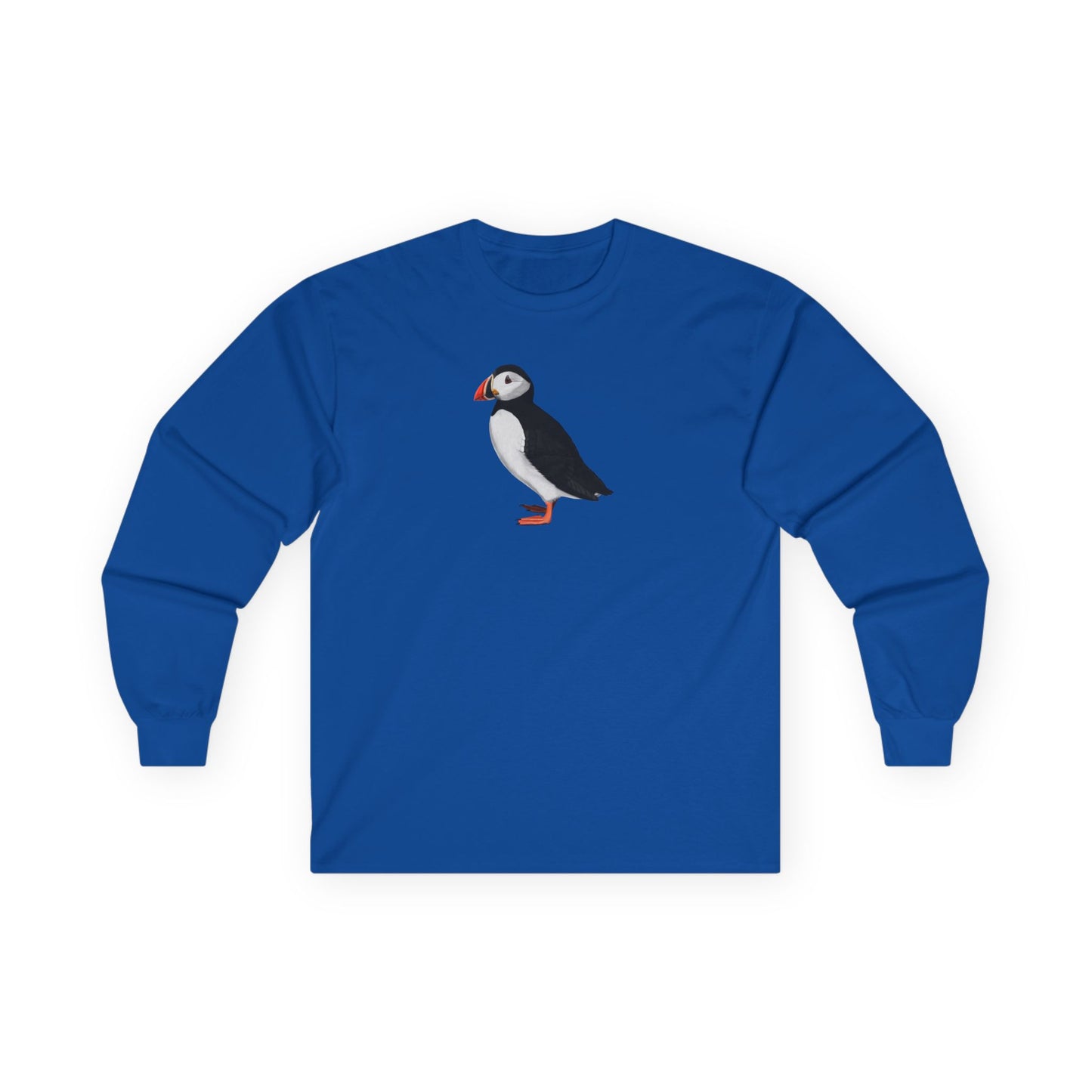 Puffin Birding & Birdwatching Bird Cotton Long Sleeve T-Shirt