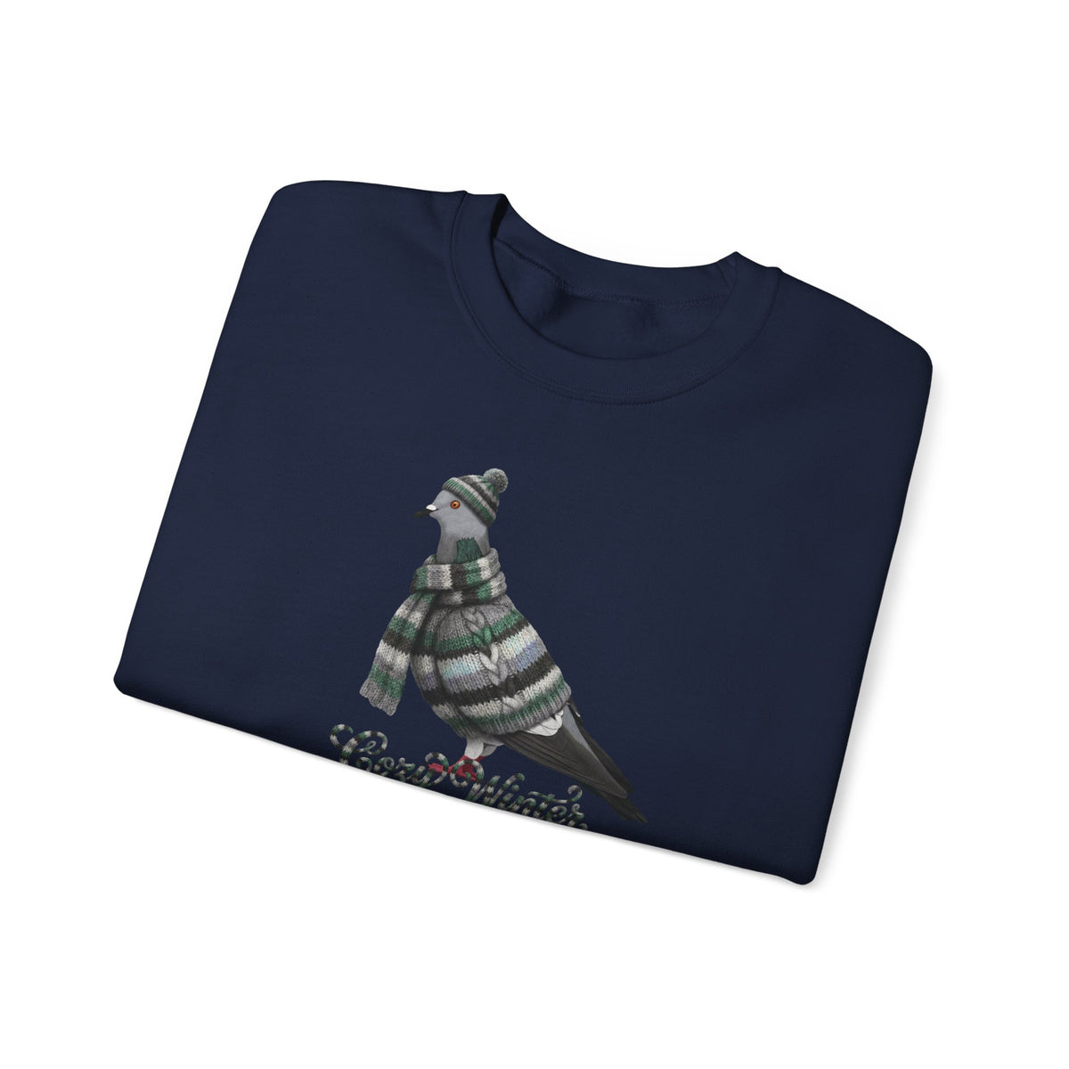 Pigeon Cozy Winter Sweatshirt | Bird Watcher Crewneck | Unisex Songbirds Wearing Knit Gift for Bird Lovers