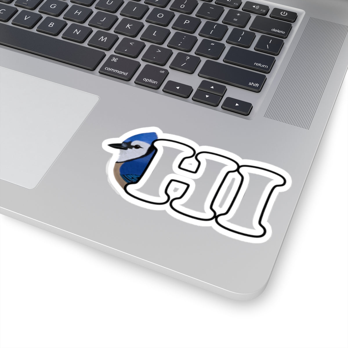 Blue Jay Hi Bird Kiss-Cut Sticker