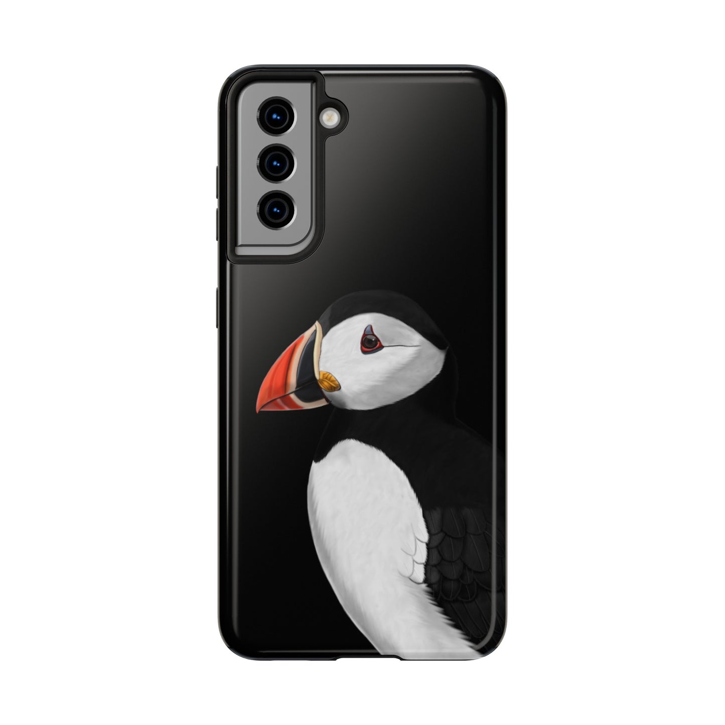 Puffin Bird Art Tough Phone Case Black