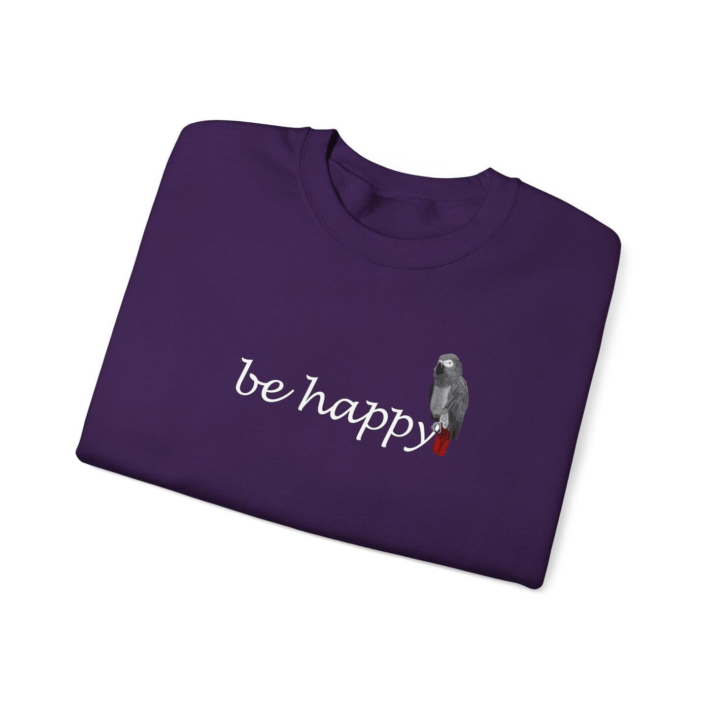 Grey Parrot Be Happy Bird バードウォッチング&バードウォッチング スウェットシャツ