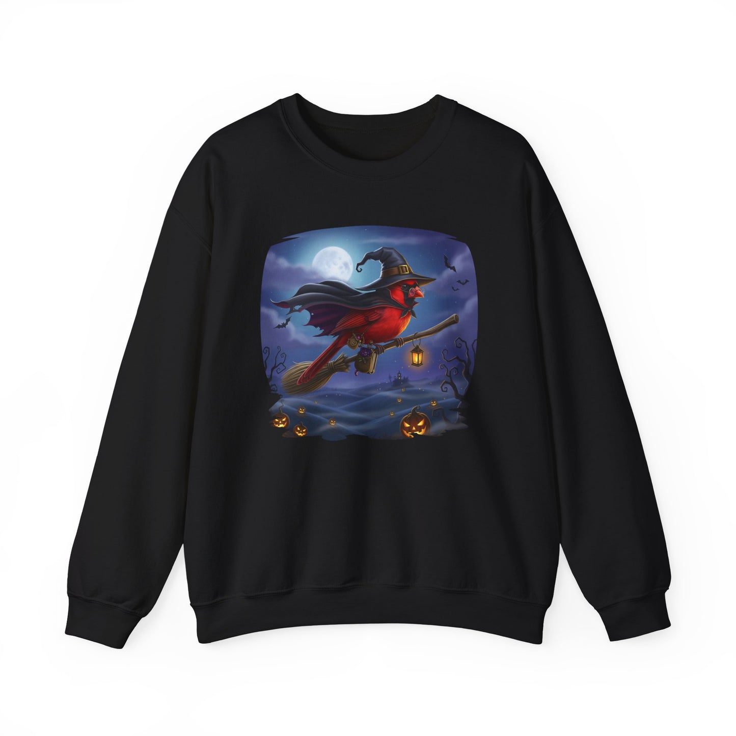 Cardinal Halloween Bird Sweatshirt - Spooky Halloween Costume for Bird Lovers