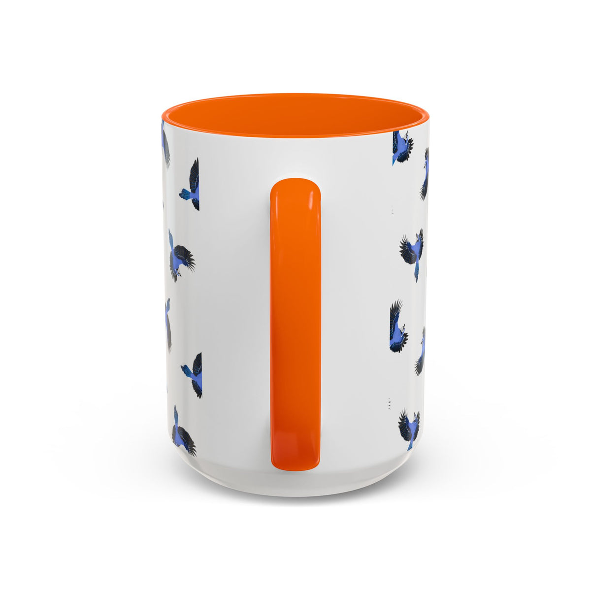 Blue Jay All-Over Pattern Accent Mug | Colorful Bird Lover Gift for Birdwatchers