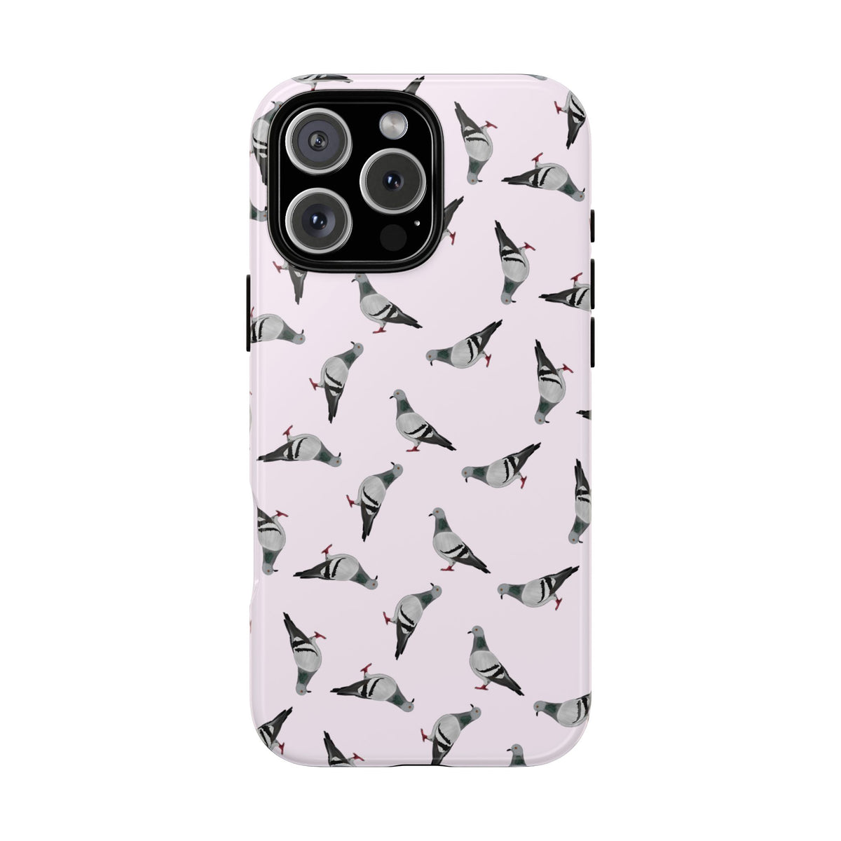 Coque de téléphone portable rose avec motif de colombe | Motif d'oiseau pour iPhone et Google Pixel