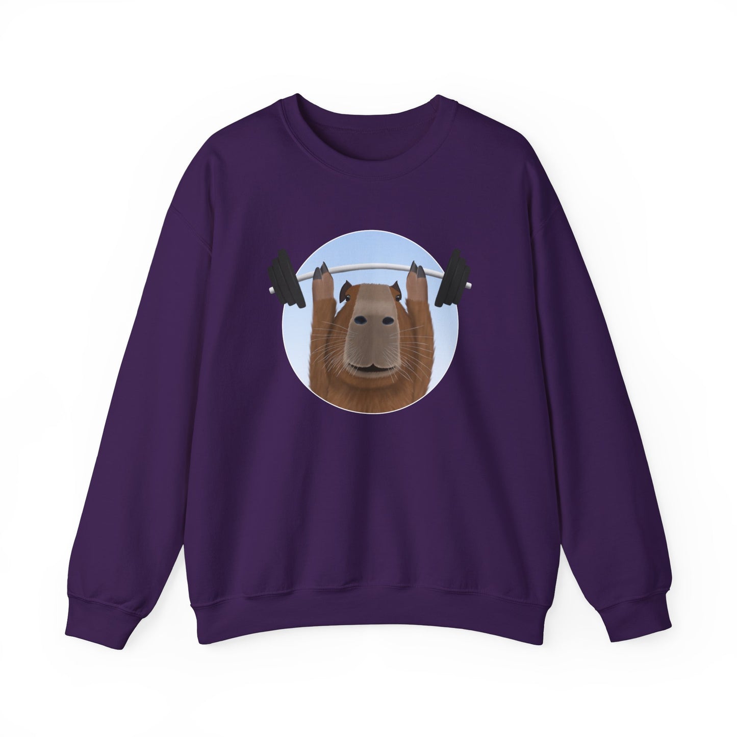 Capybara Weight Lifting Gym Workout Sweatshirt