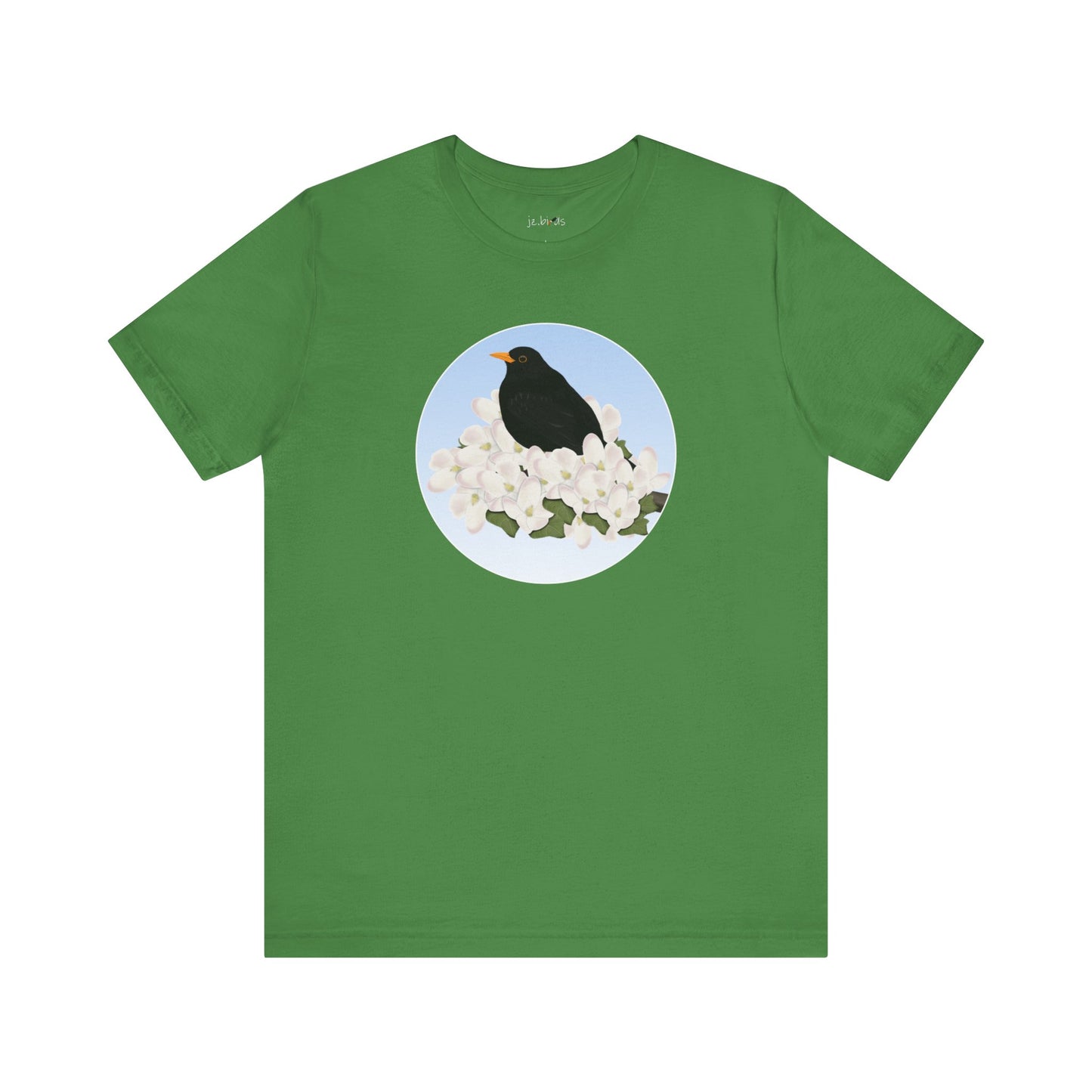 Blackbird and Spring Apple Blossoms Bird T-Shirt