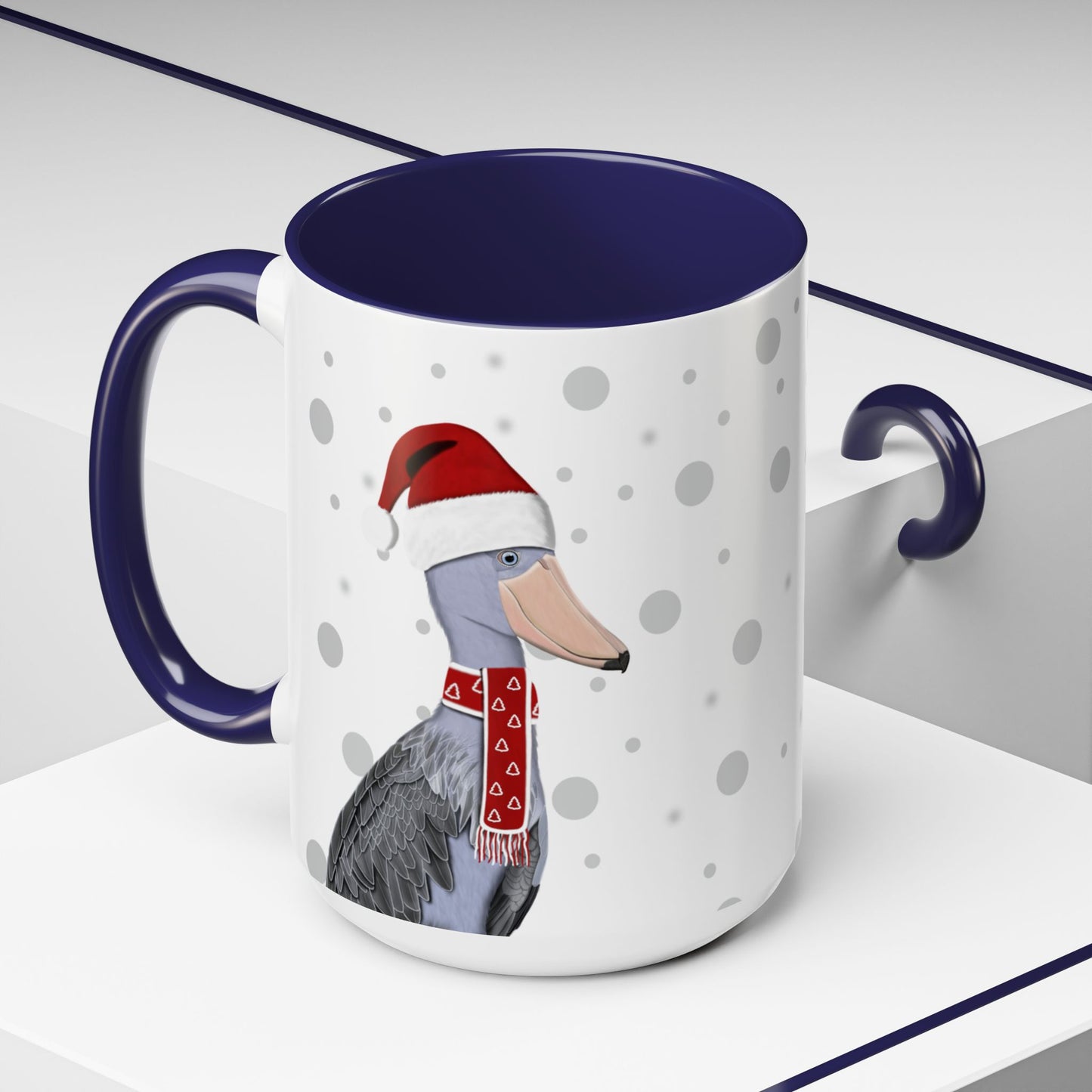 ハシビロコウのクリスマスバードコーヒーマグ