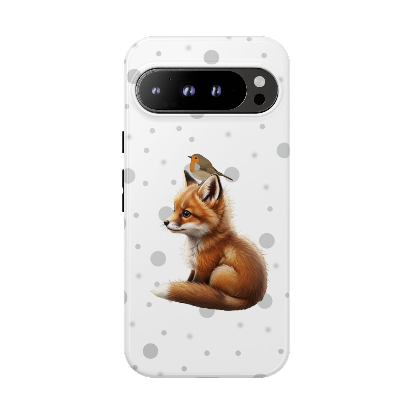 Rotkehlchen mit Fuchs iPhone & Google Pixel Tiermotiv Handyhülle - Tierisch guter Schutz