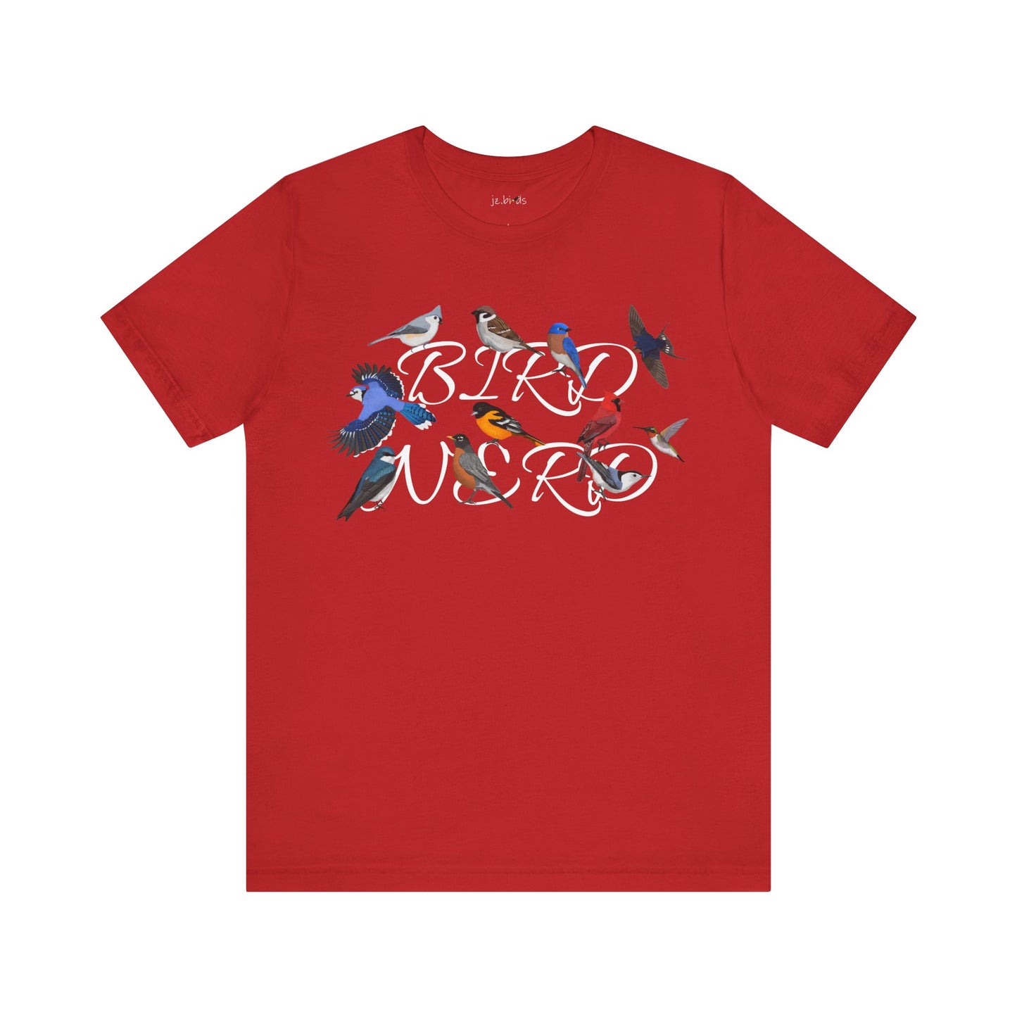 Bird Nerd Blue Jay Cardinal Robin Hummingbird Oriole Birdwatcher T-Shirt