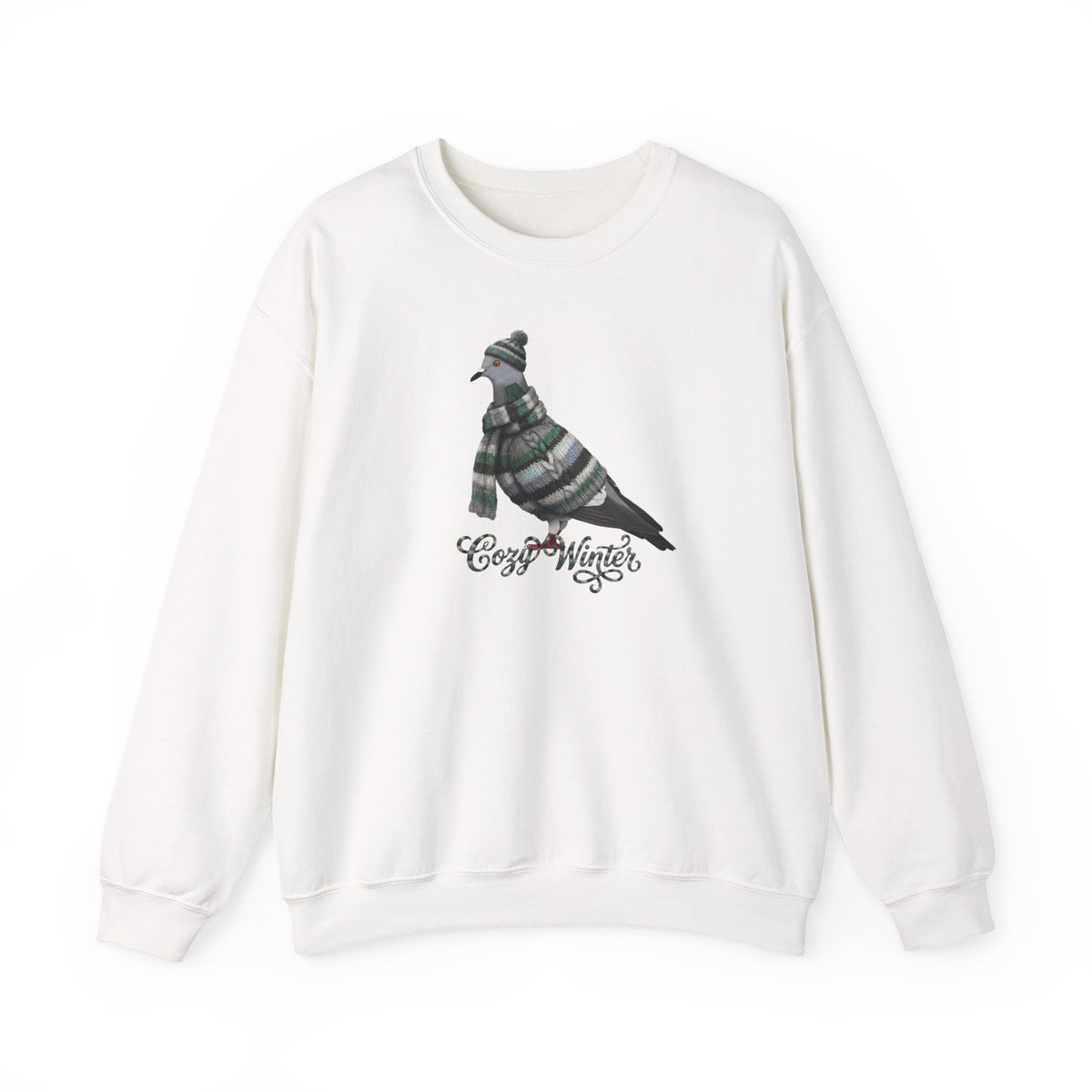 Pigeon Cozy Winter Sweatshirt | Bird Watcher Crewneck Unisex Songbirds Wearing Knit Gift for Lovers – Animal Lover