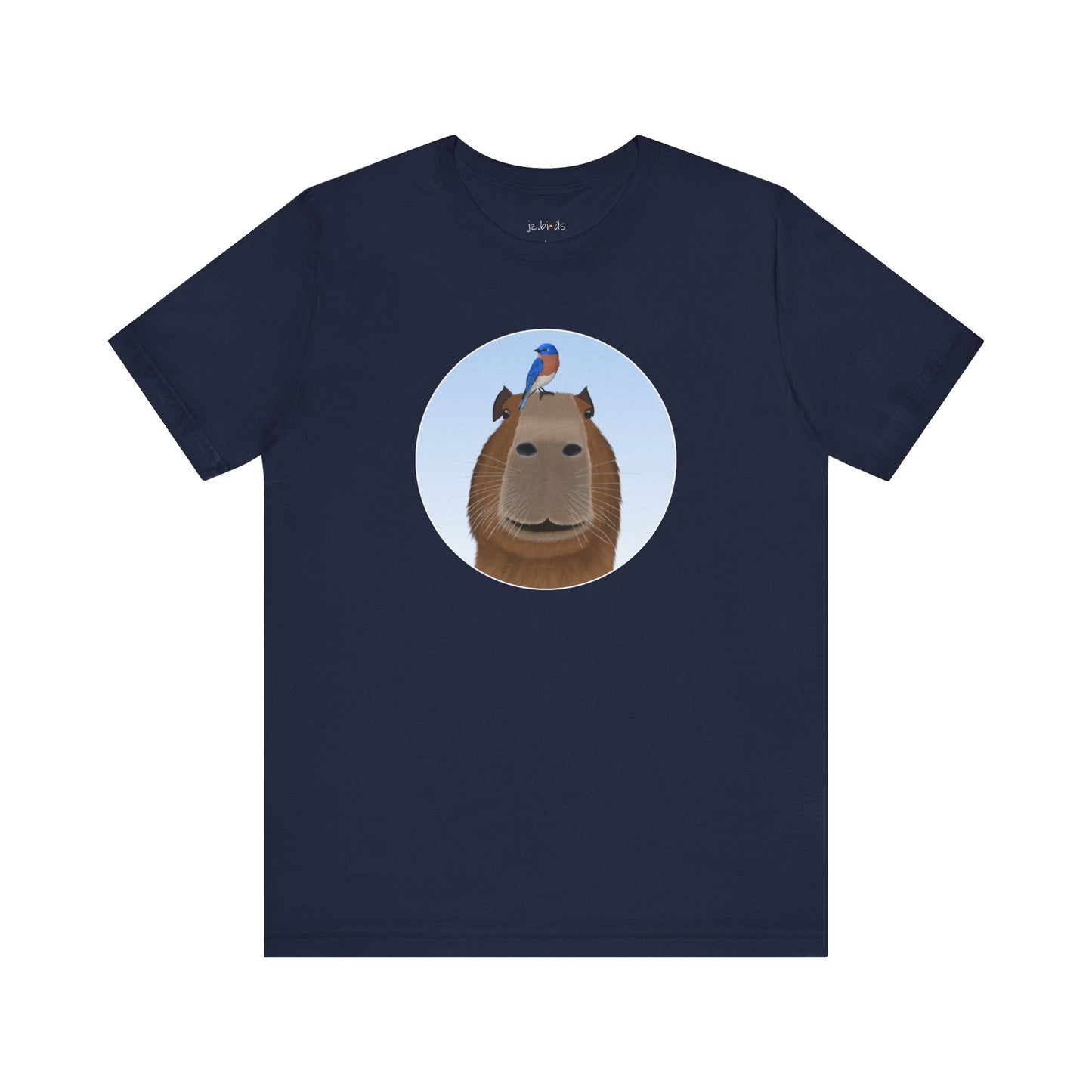 Capybara with Bluebird Funny Bird T-Shirt