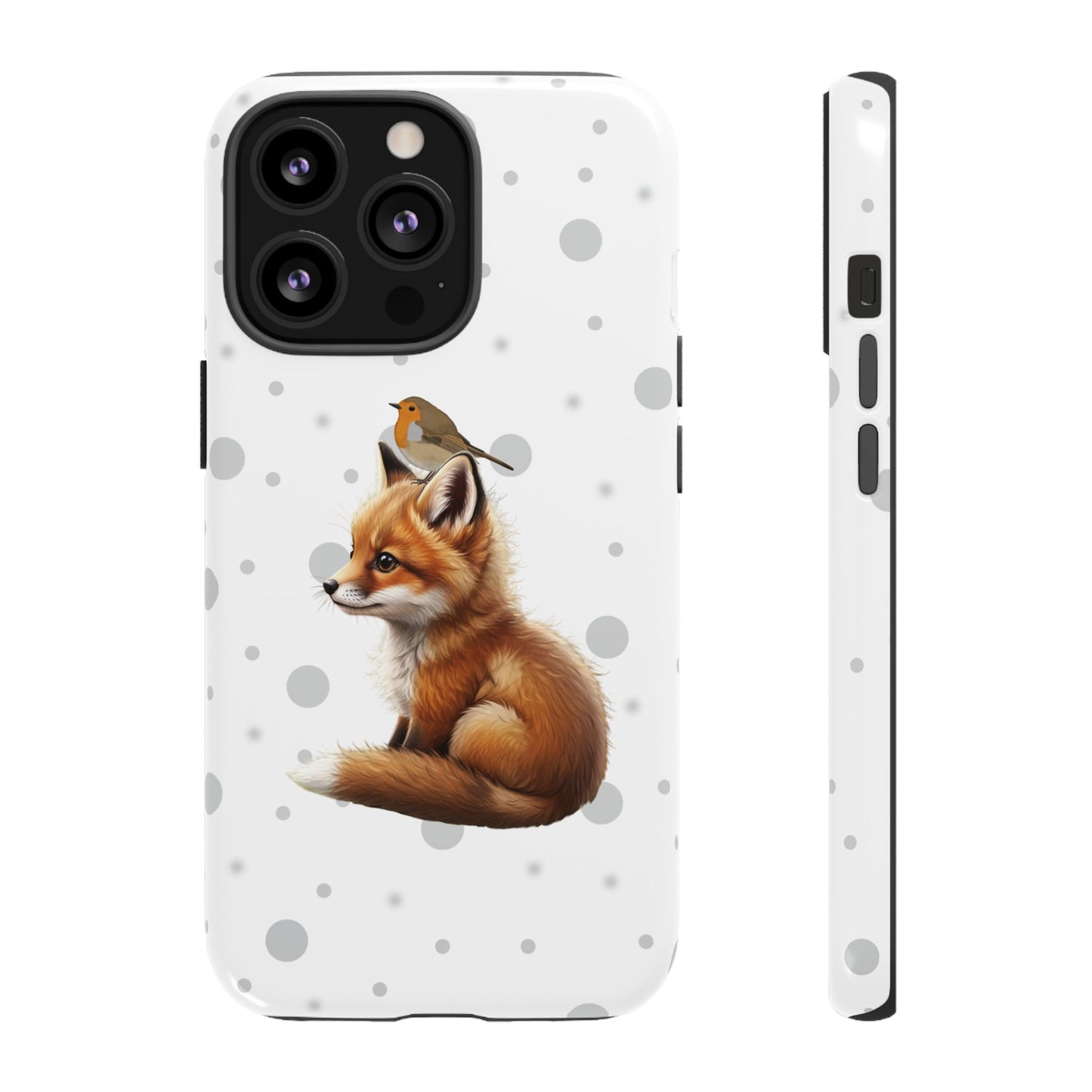 Rotkehlchen mit Fuchs iPhone & Google Pixel Tiermotiv Handyhülle - Tierisch guter Schutz