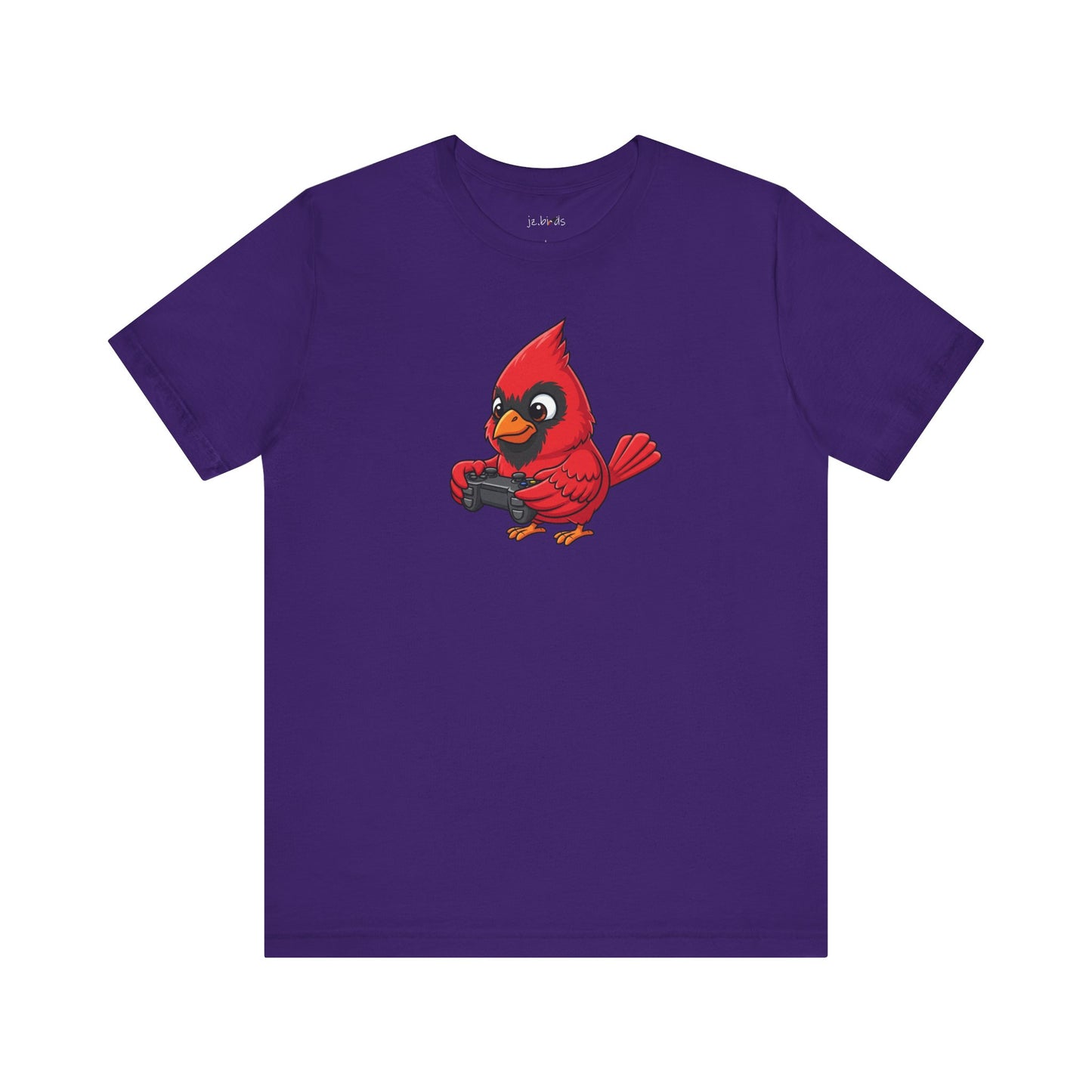 Cardinal Playing Video Games Funny Gamer and Bird Lover T-Shirt