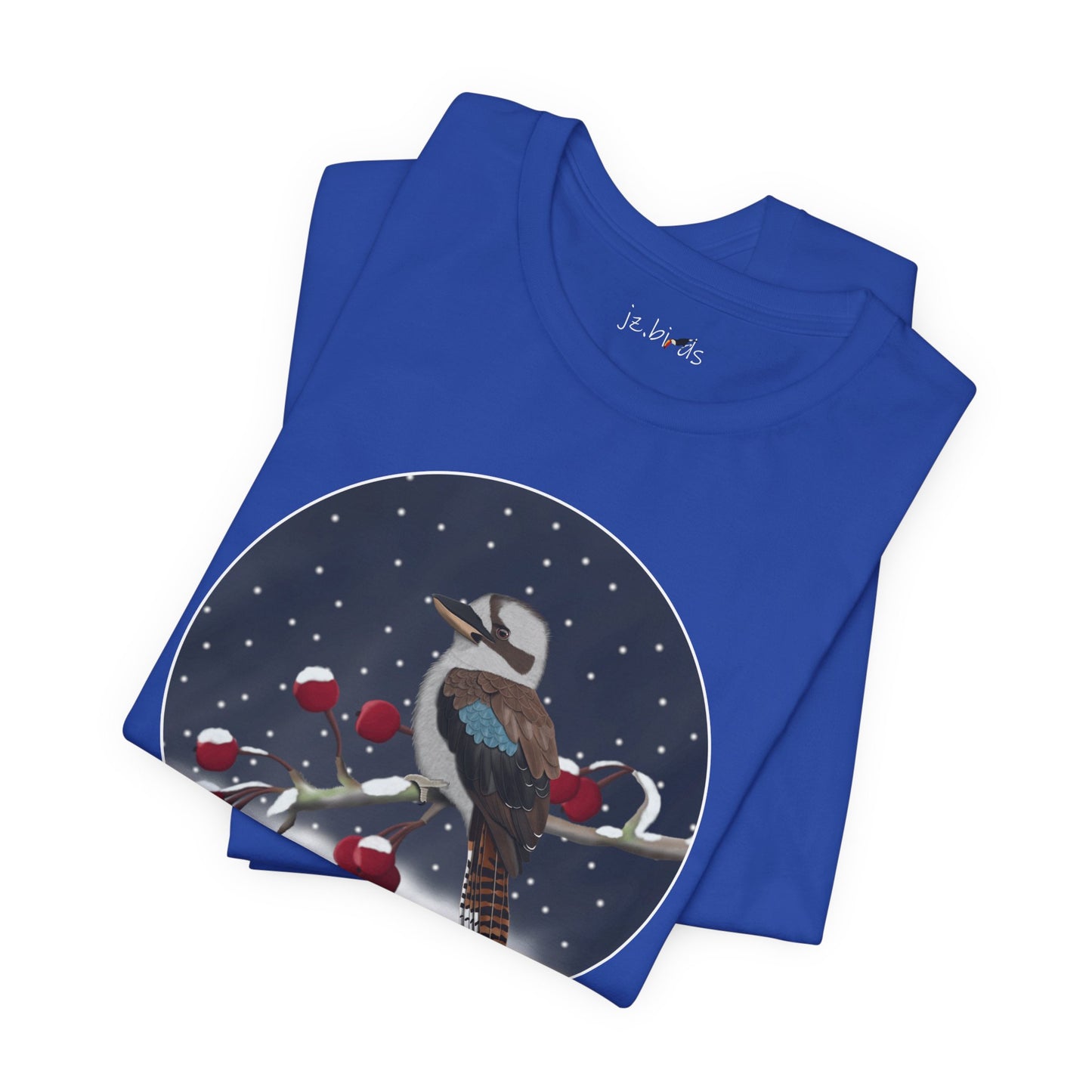 Kookaburra on a Winter Branch Birdwatcher Christmas Bird T-Shirt