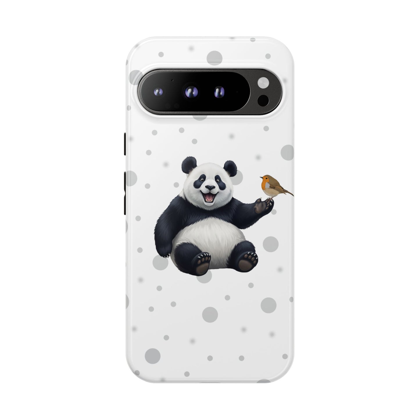 Rotkehlchen mit Panda iPhone & Google Pixel Tiermotiv Handyhülle - Tierisch guter Schutz