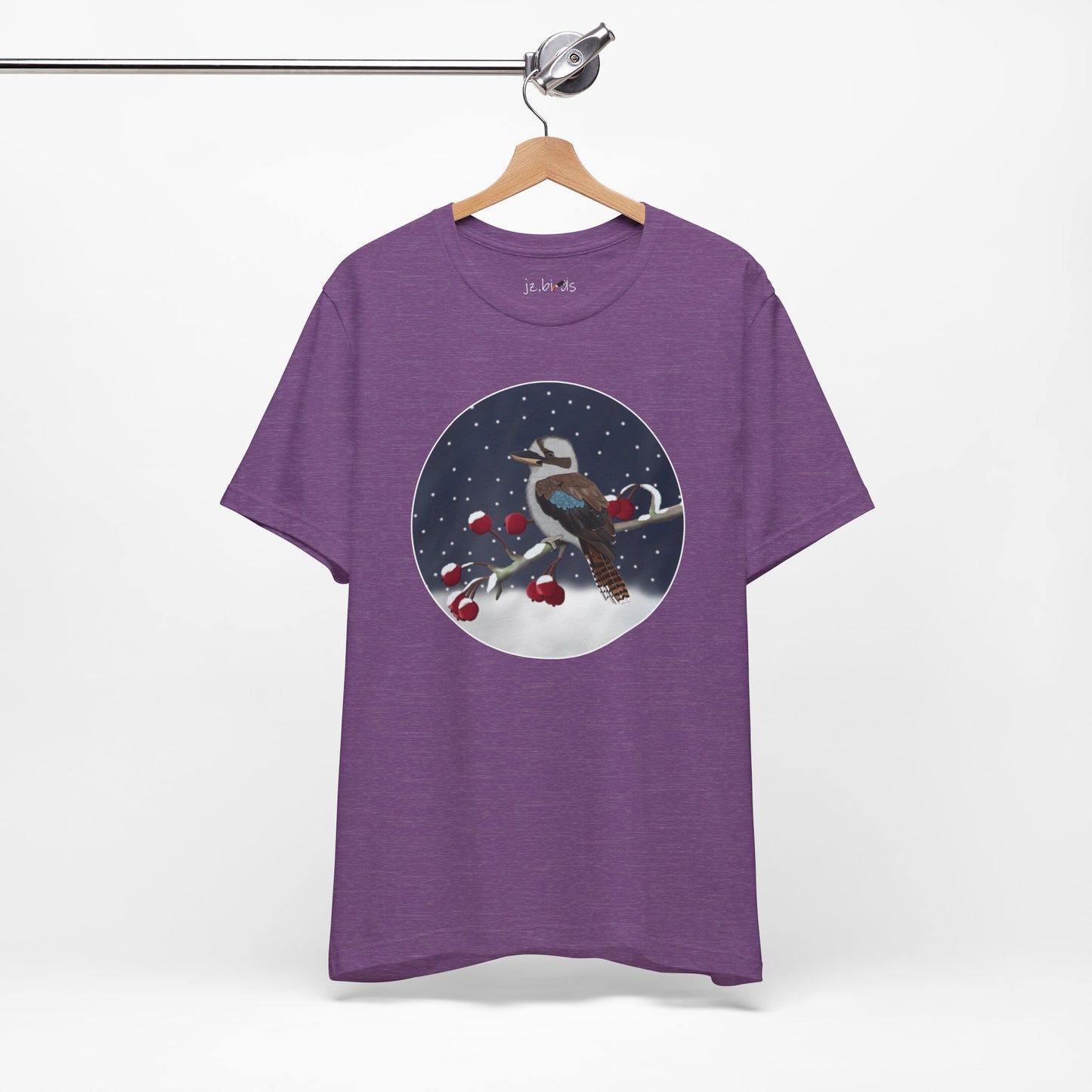 Kookaburra on a Winter Branch Birdwatcher Christmas Bird T-Shirt