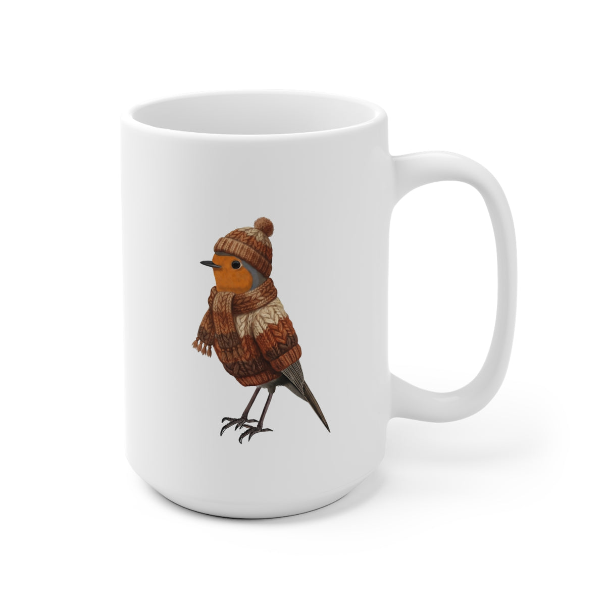Rotkehlchen Tasse mit 11 oz Hintergrund