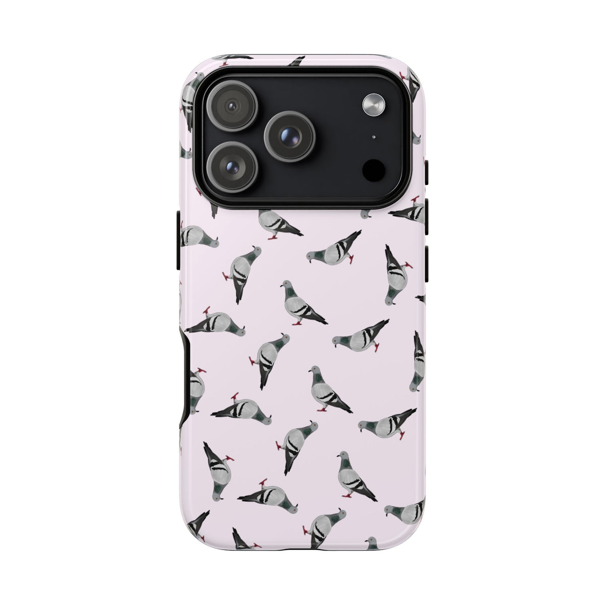 Coque de téléphone portable rose avec motif de colombe | Motif d'oiseau pour iPhone et Google Pixel