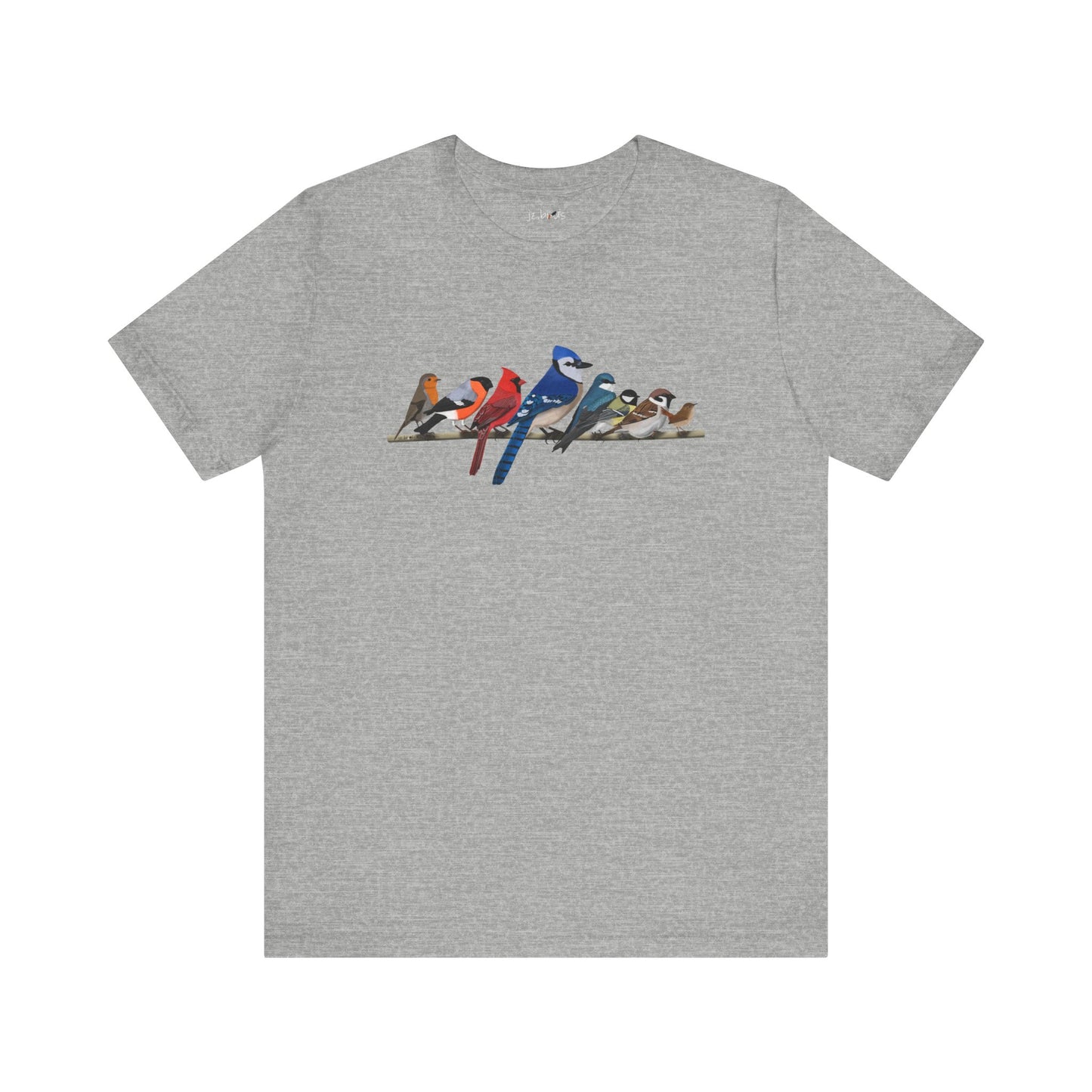 Blue Jay Cardinal Robin Garden Birds on a Branch Birding & Birdwatching Bird T-Shirt