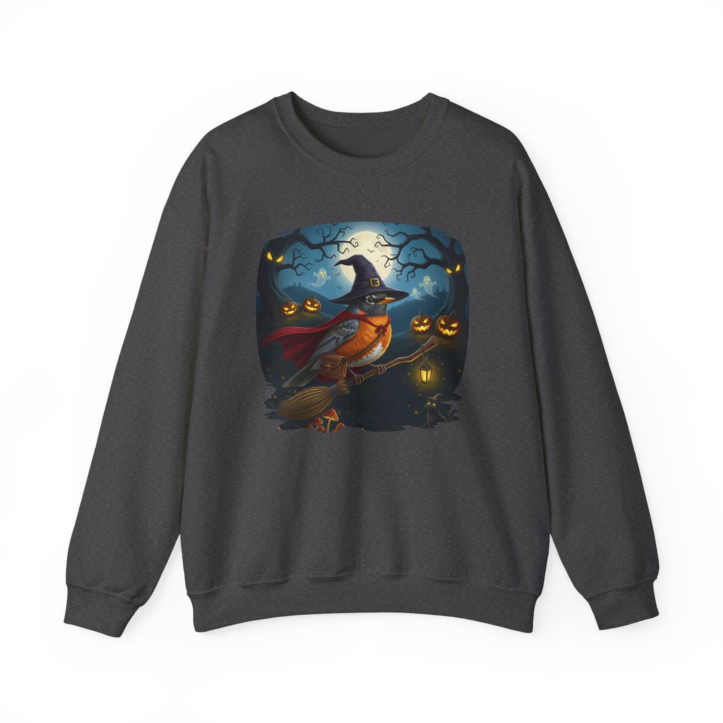 American Robin Halloween Bird Sweatshirt - Spooky Halloween Costume for Bird Lovers