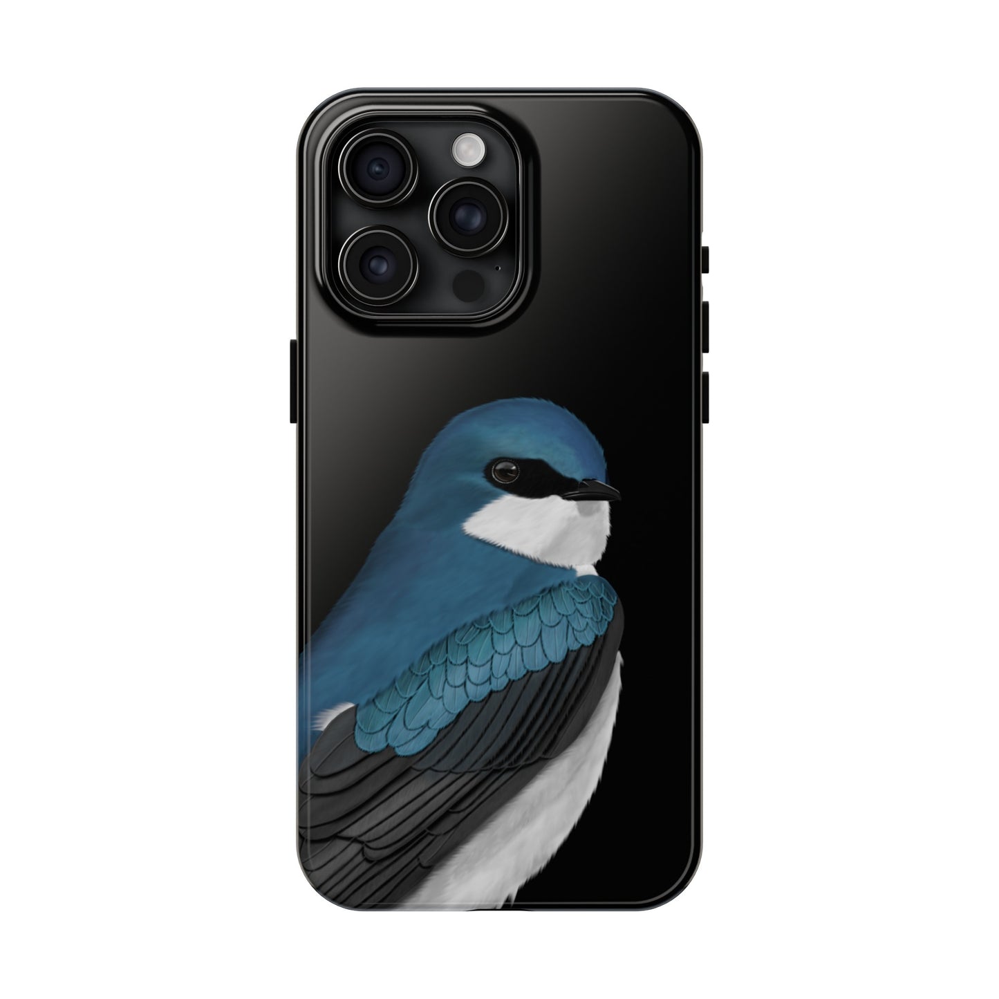 Tree Swallow Bird Art Tough Phone Case Black