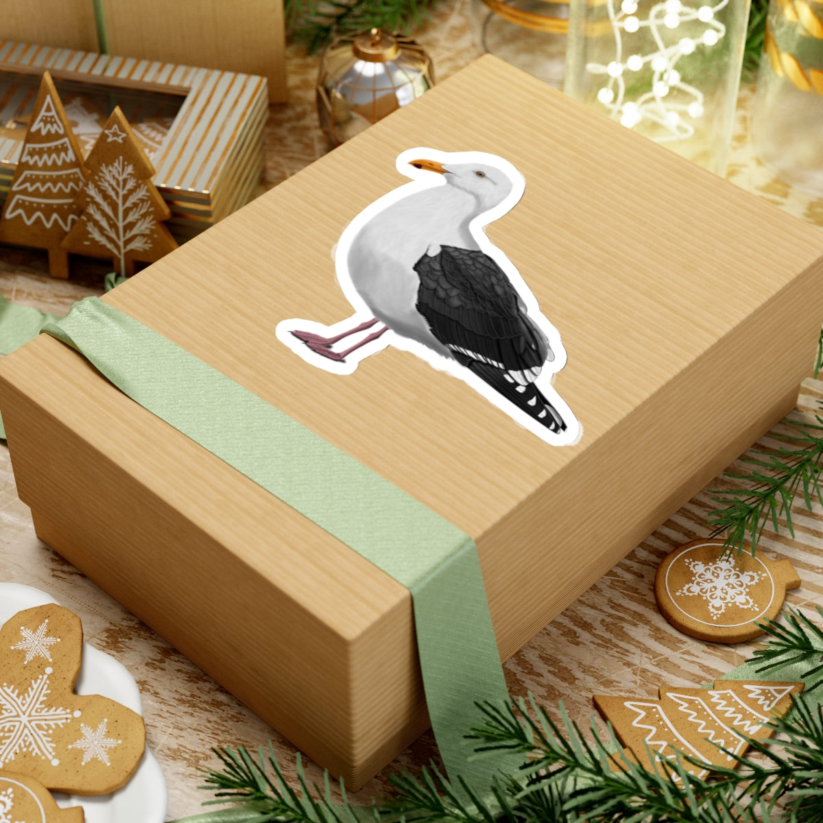 Seagull Bird Kiss-Cut Sticker - jz.birds