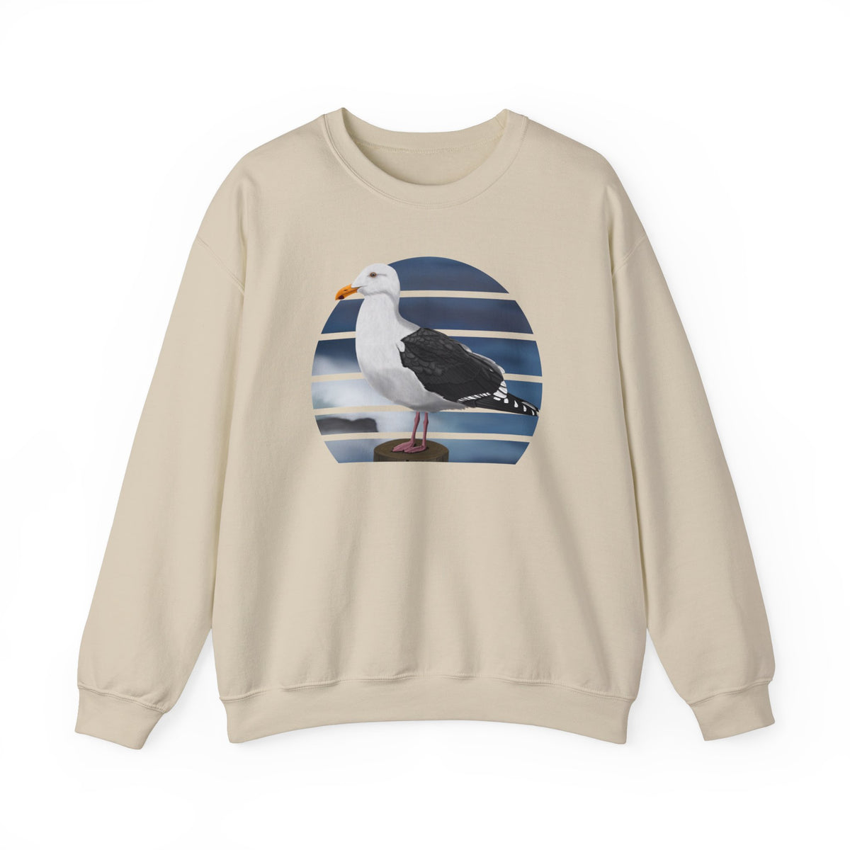 Gull Sweatshirt on Crew neck background