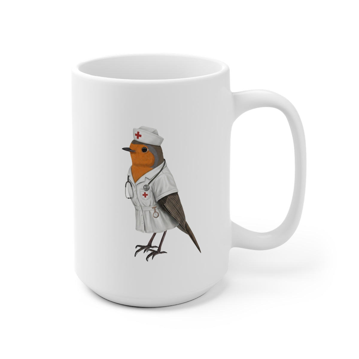 Rotkehlchen Tasse mit 11 oz Hintergrund