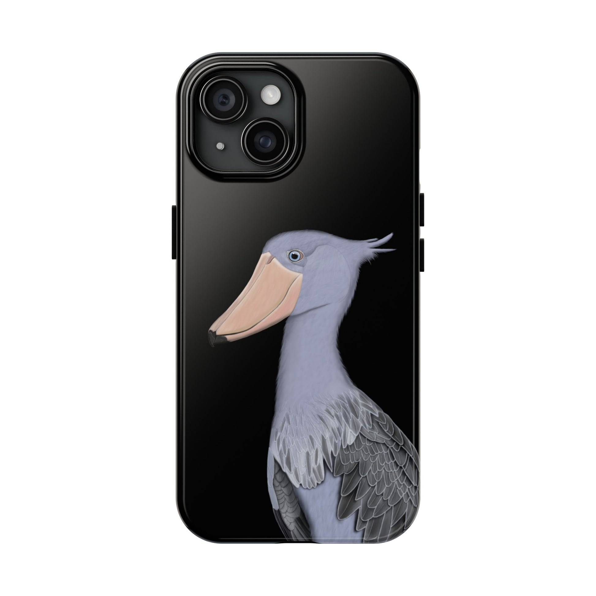 Shoebill Bird Art Tough Phone Case Black