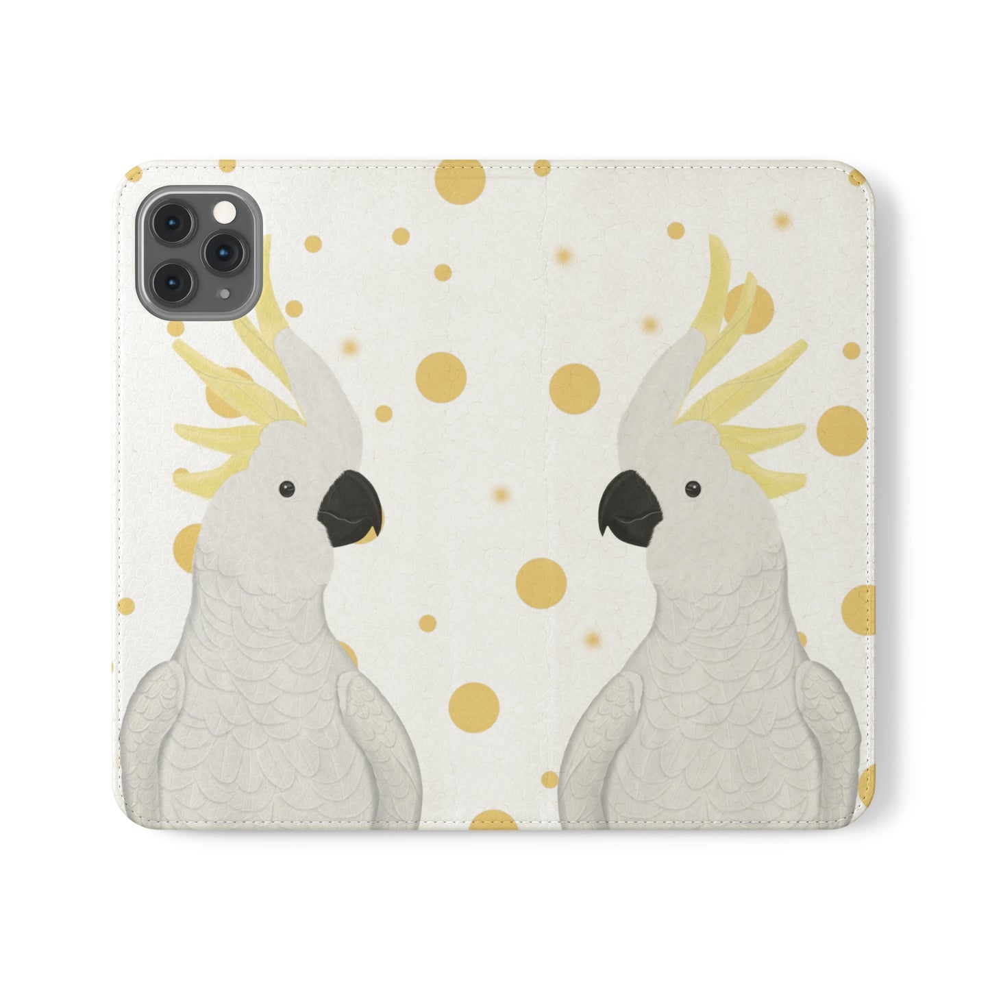 Cockatoo Bird Art Phone Flip Case