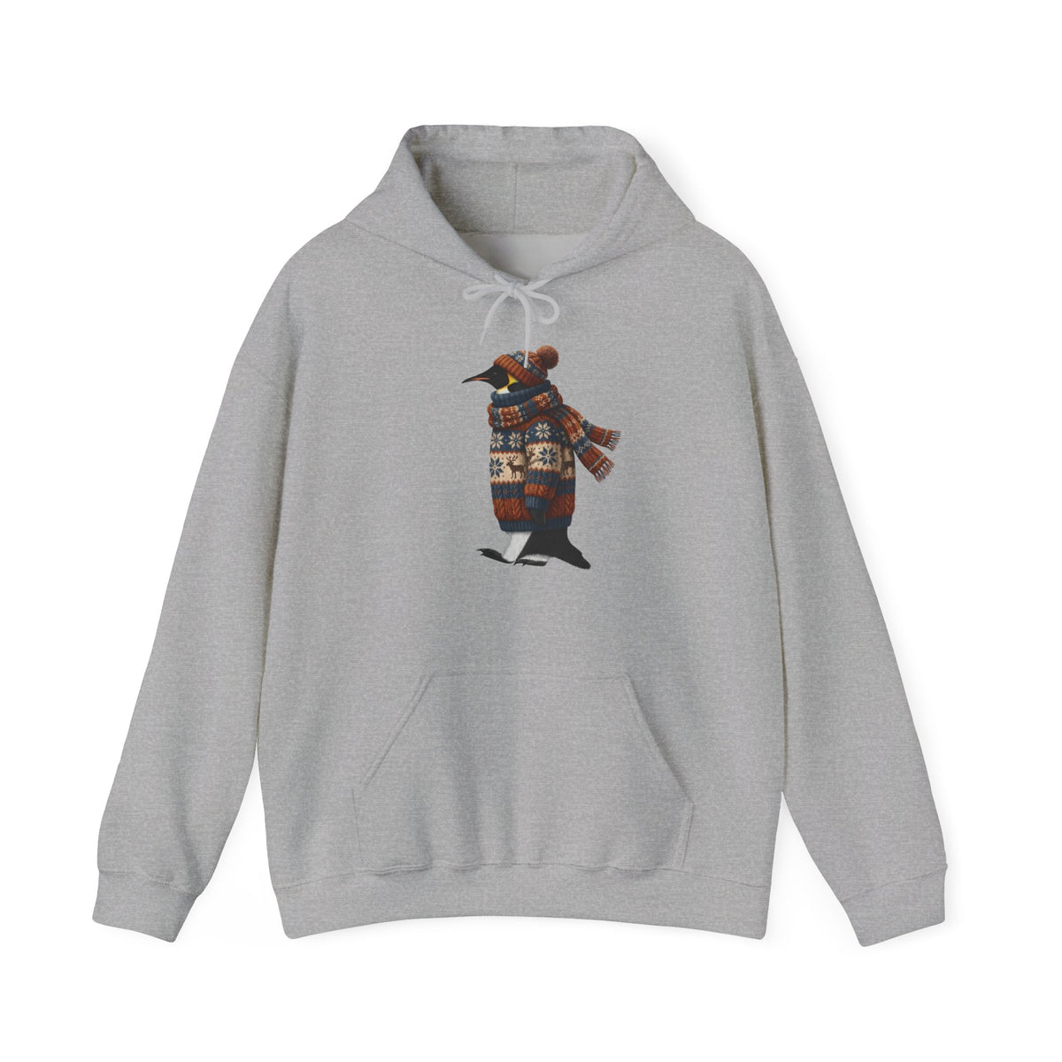 Pinguin mit Strickpullover Hoodie - Vogel Kapuzenpullover für Vogelbeobachter & Naturliebhaber Vogelmotiv – artistic apparel,