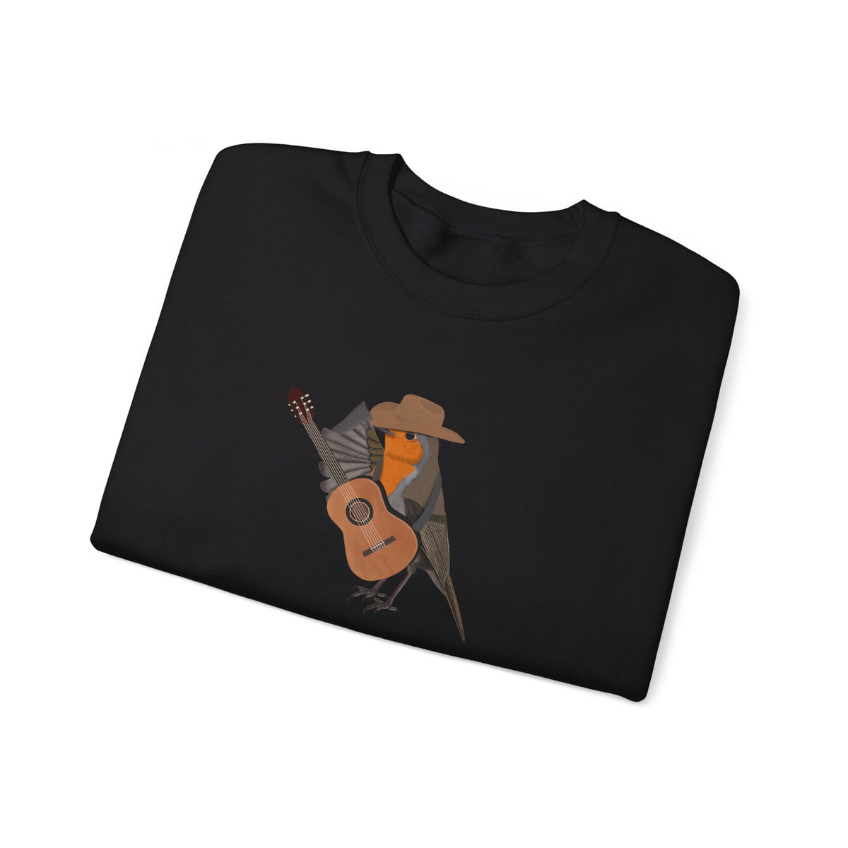 Robin Bird as Cowboy with Guitar Crewneck Sweatshirt