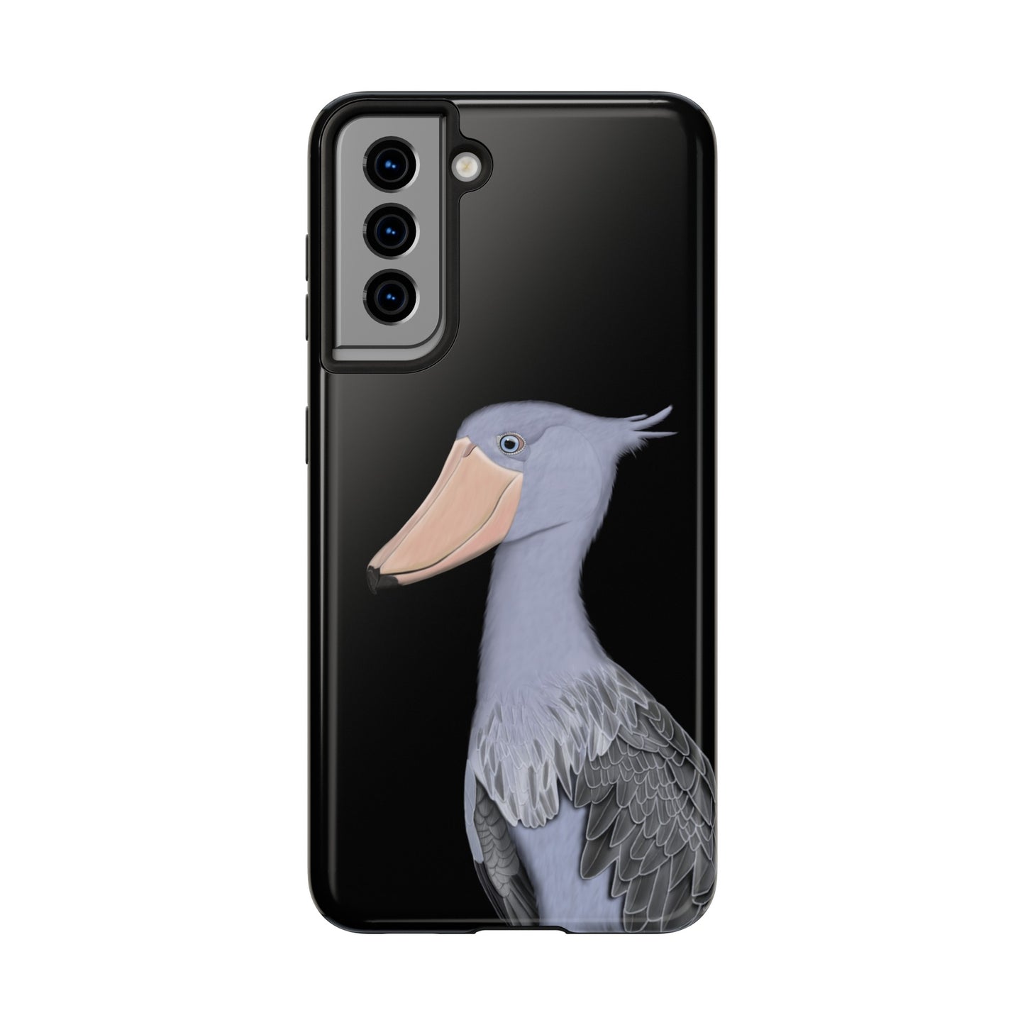 Shoebill Bird Art Tough Phone Case Black