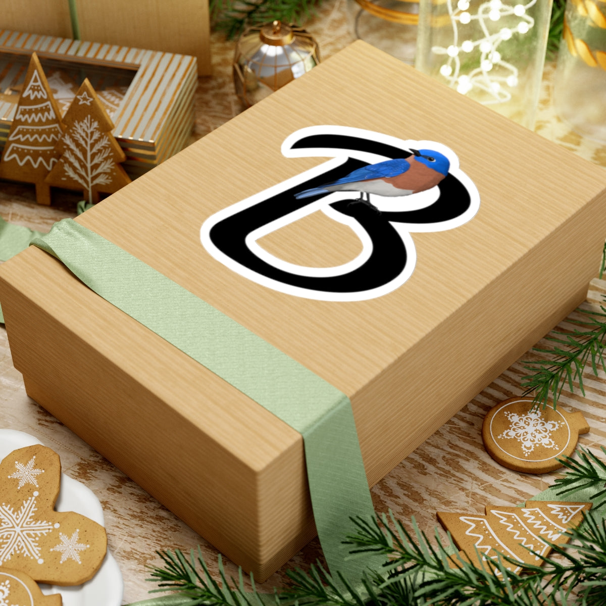 Bluebird Letter B Bird Kiss-Cut Sticker