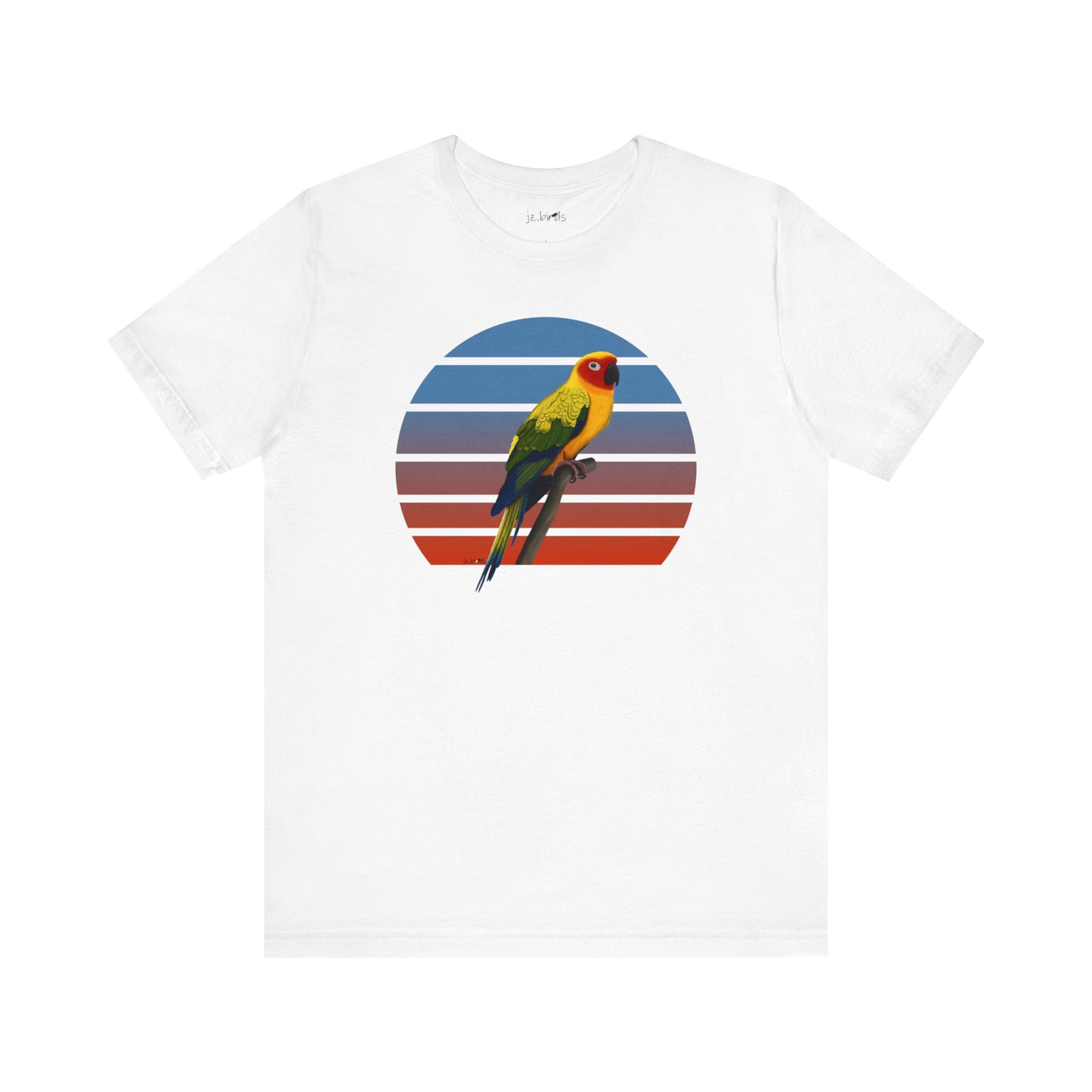Sun Conure Birdwatcher Bird T-Shirt – Cotton,