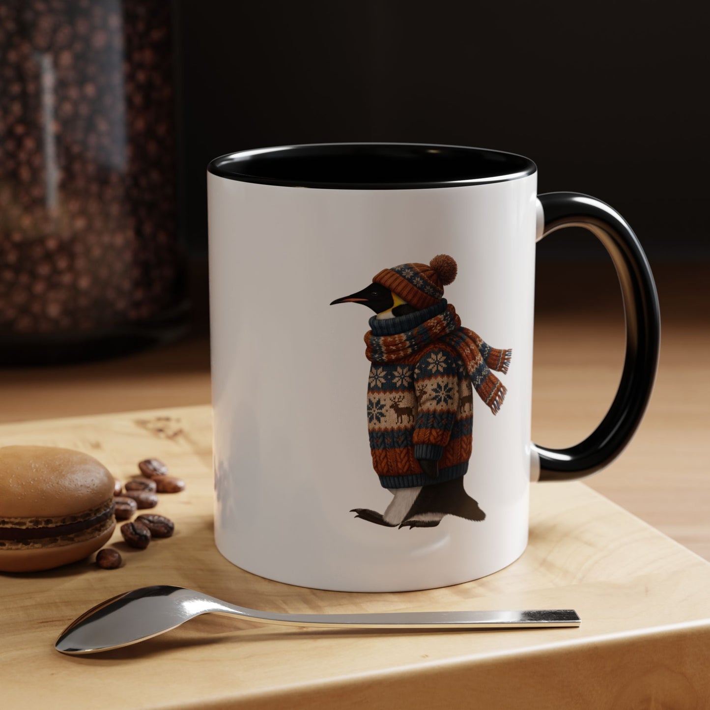 ペンギンの陶器製バードコーヒーマグ – バードウォッチャーへのカスタムギフト