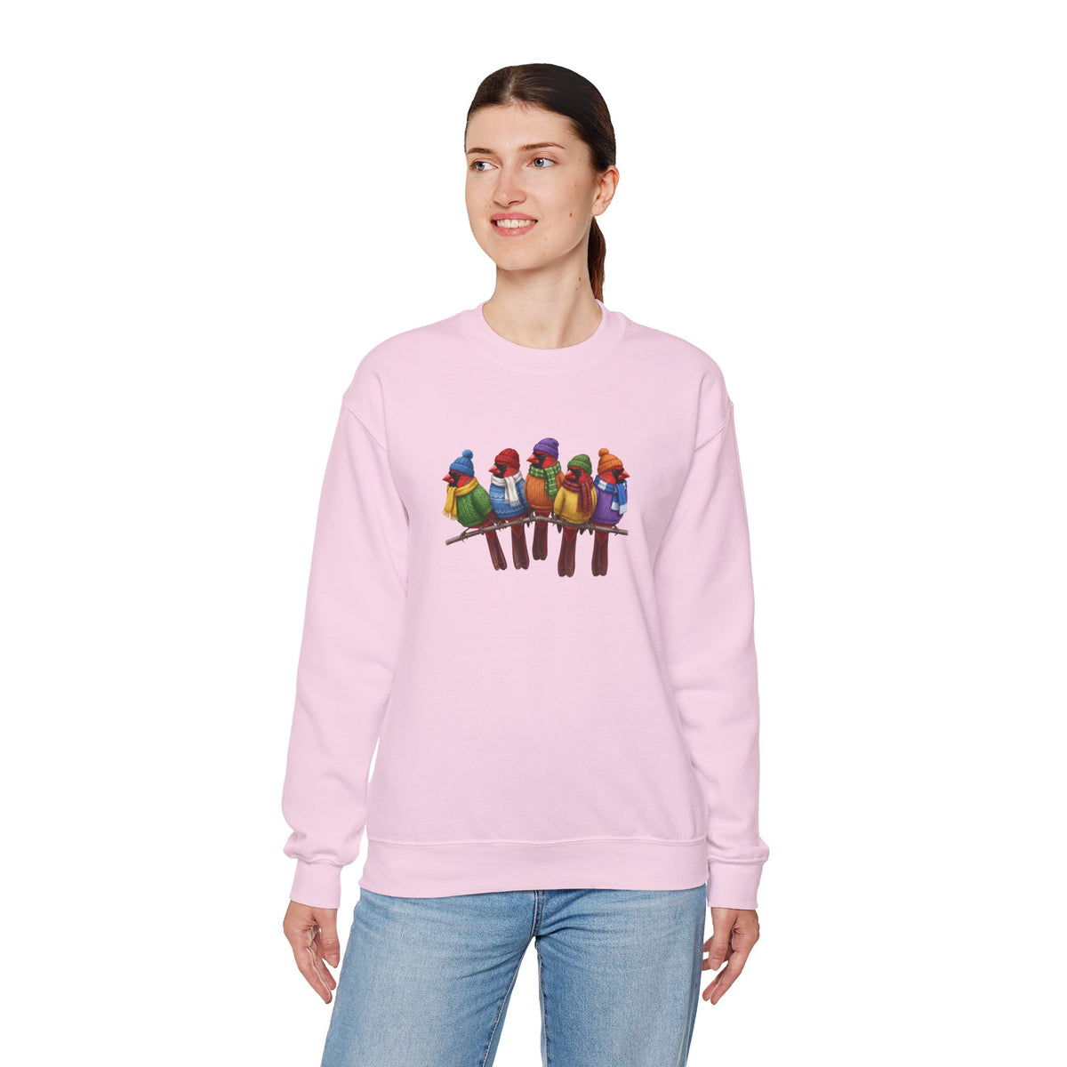 Cardinal Sweatshirt | Bird Watcher Crewneck | Unisex Songbirds Wearing Knit Gift for Bird Lovers