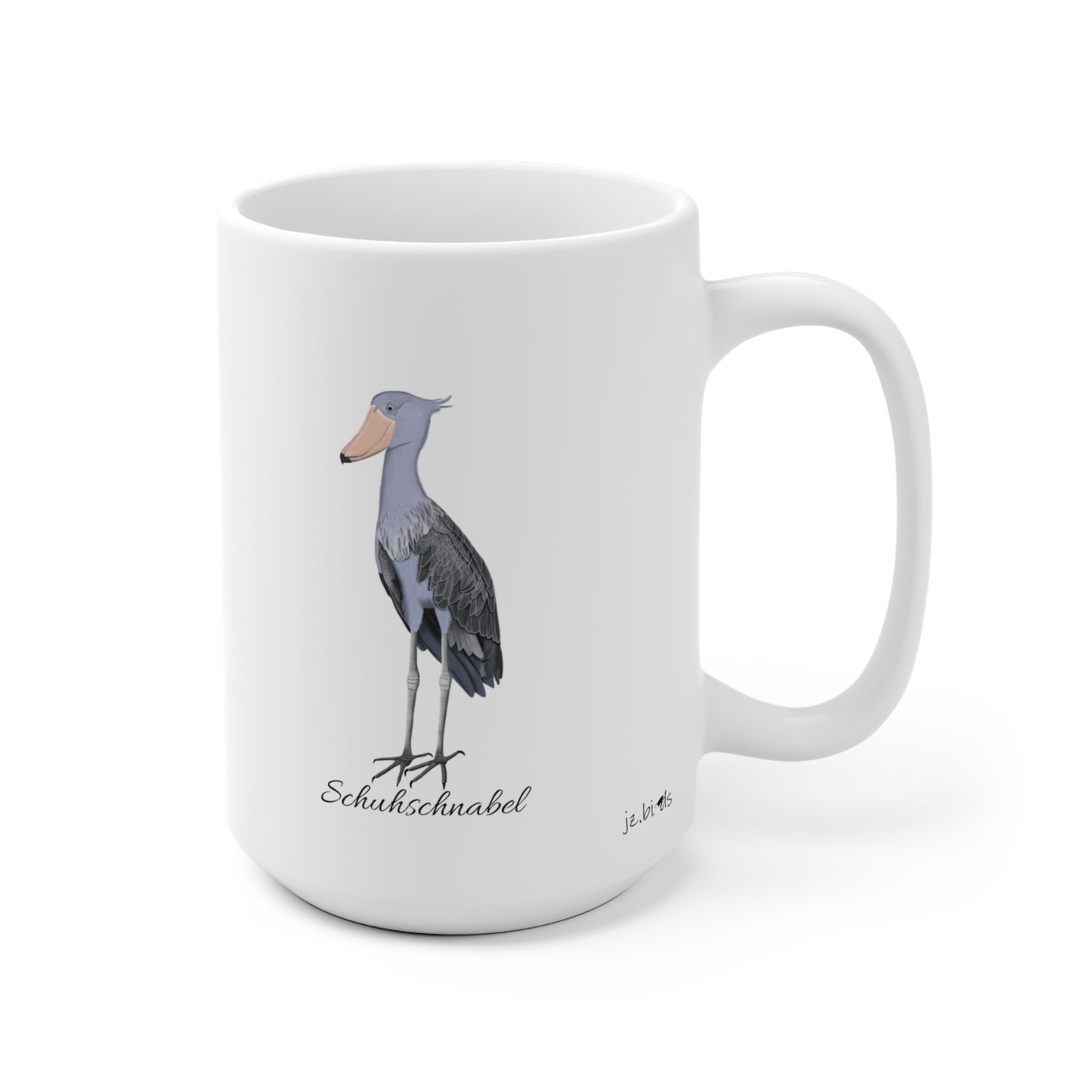 Schuhschnabel Vogel Tasse mit 11 oz Hintergrund