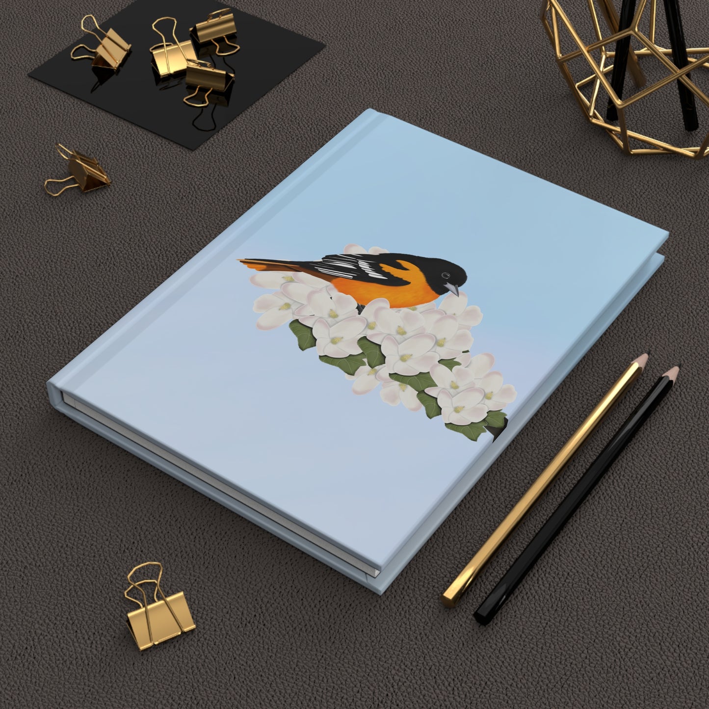 Baltimore Oriole Bird Hardcover Journal 150 Pages 5.75"x8" for Bird Enthusiasts & Birdwatchers
