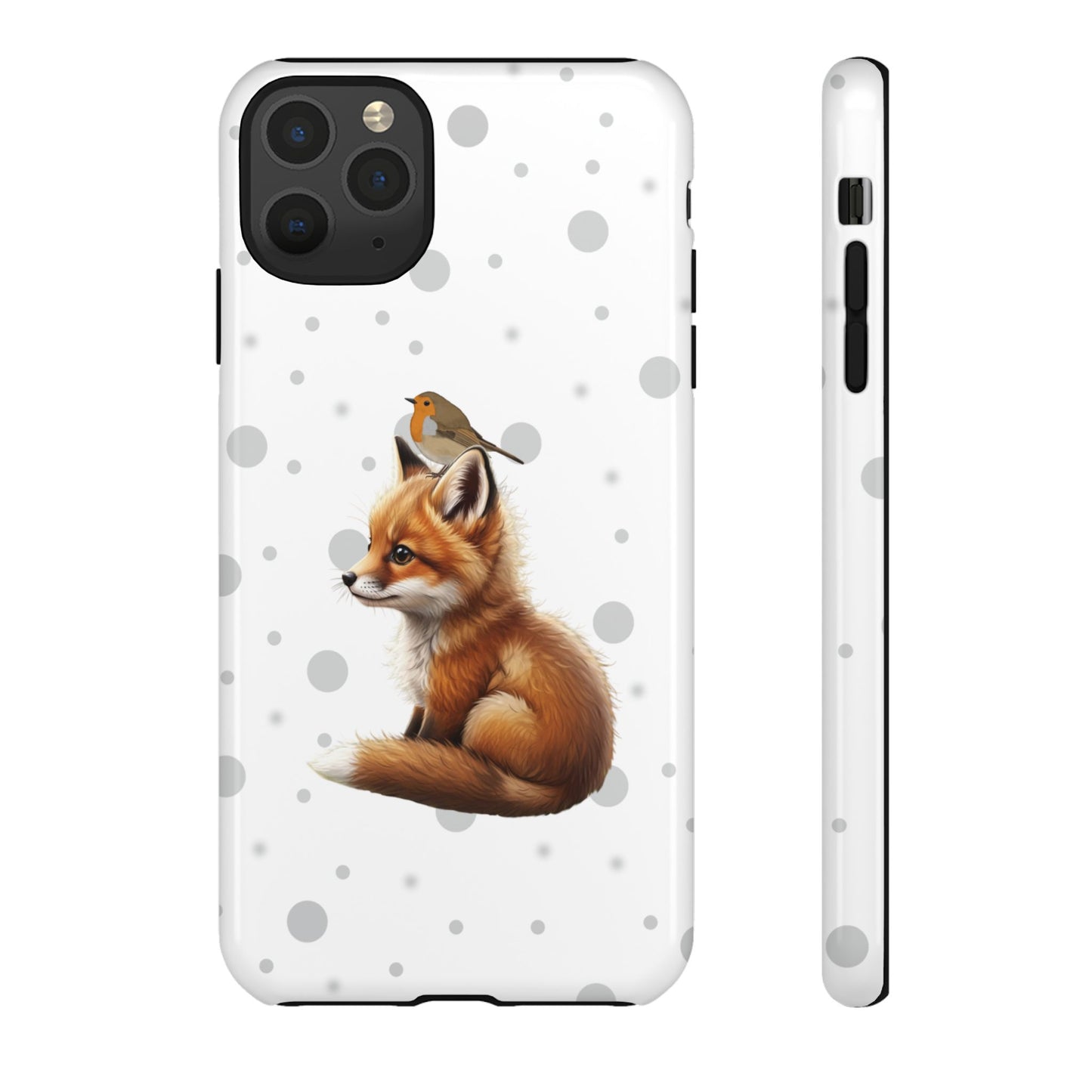 Rotkehlchen mit Fuchs iPhone & Google Pixel Tiermotiv Handyhülle - Tierisch guter Schutz