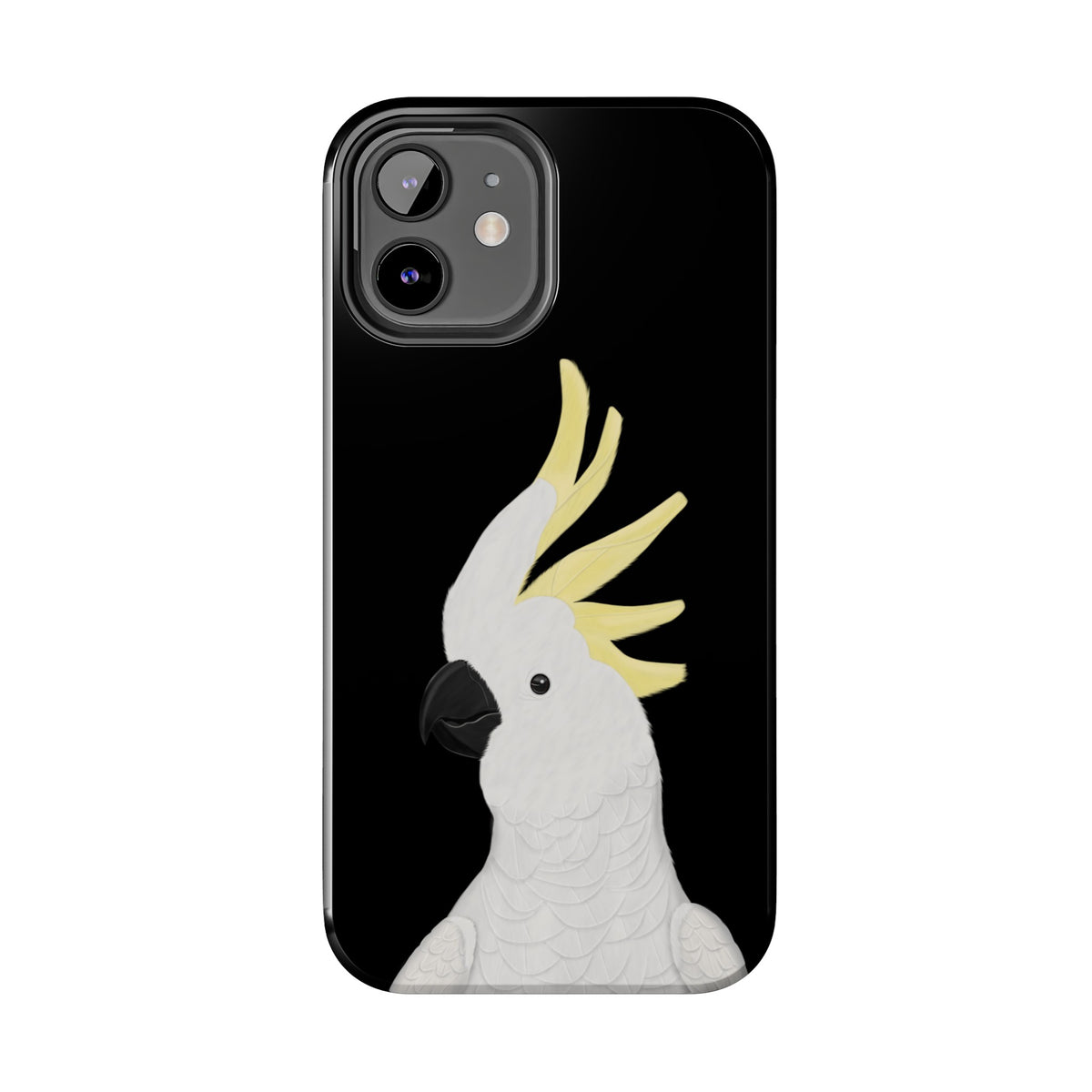 Cockatoo Bird Art Tough Phone Case Black – iPhone Cases,