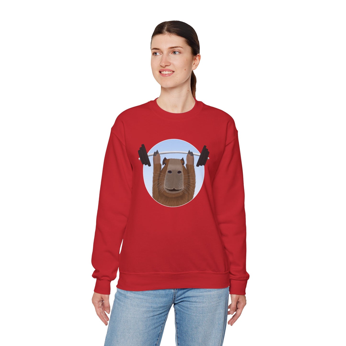 Capybara Weight Lifting Gym Workout Sweatshirt