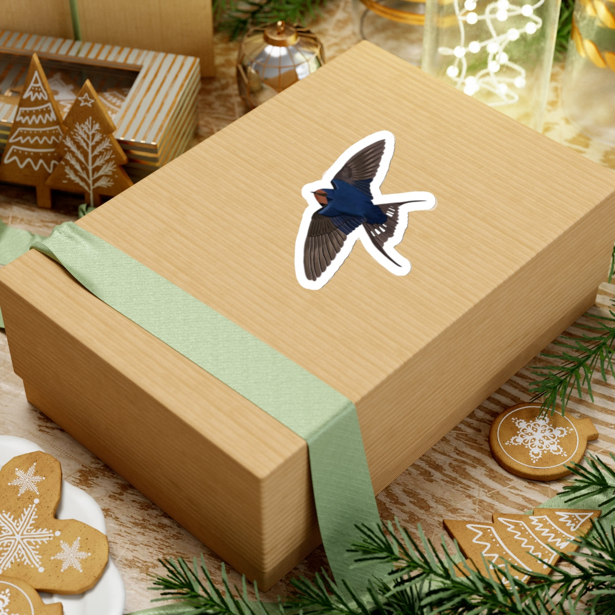 Barn Swallow Bird Kiss-Cut Sticker - jz.birds