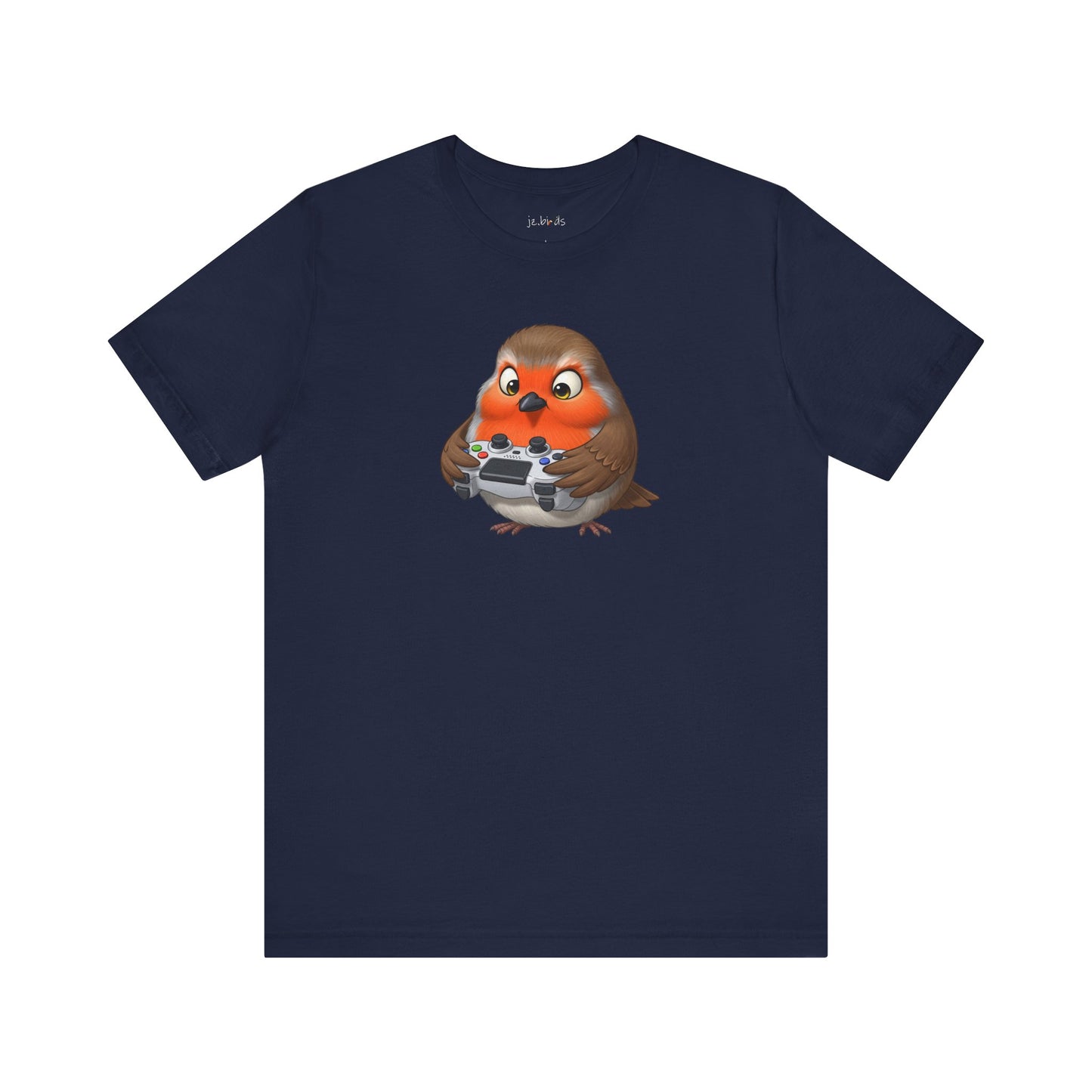Robin Playing Video Games Funny Gamer and Bird Lover T-Shirt