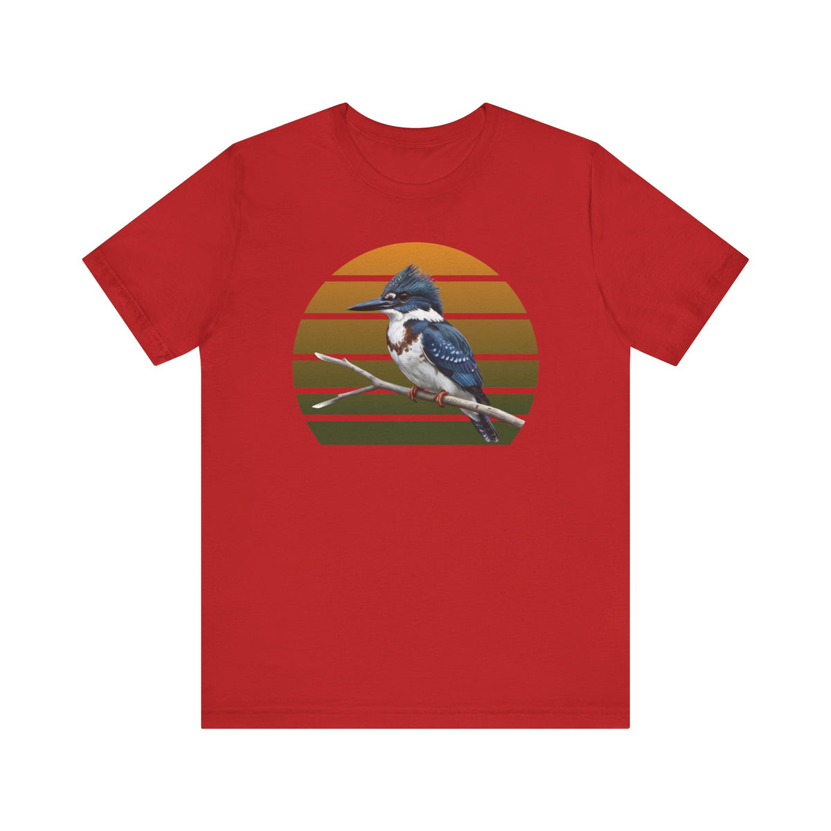 Belted Kingfisher Premium T-Shirt | Unique Birdwatcher & Birder Gift by jz.birds