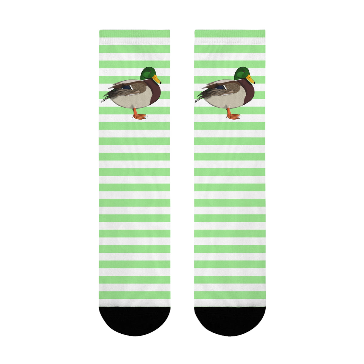 Ente Vogel Socken mit Grün Weißen Streifen für Vogelfreunde & Vogelbeobachter – Accessories,
