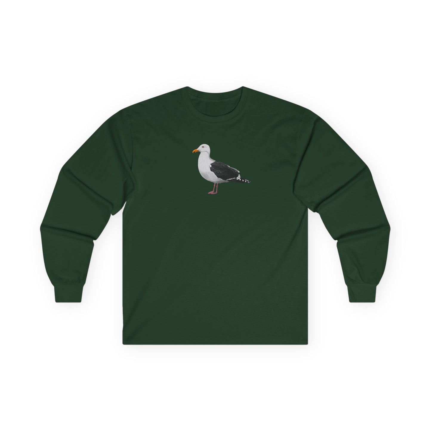 Seagull Birding & Birdwatching Bird Cotton Long Sleeve T-Shirt