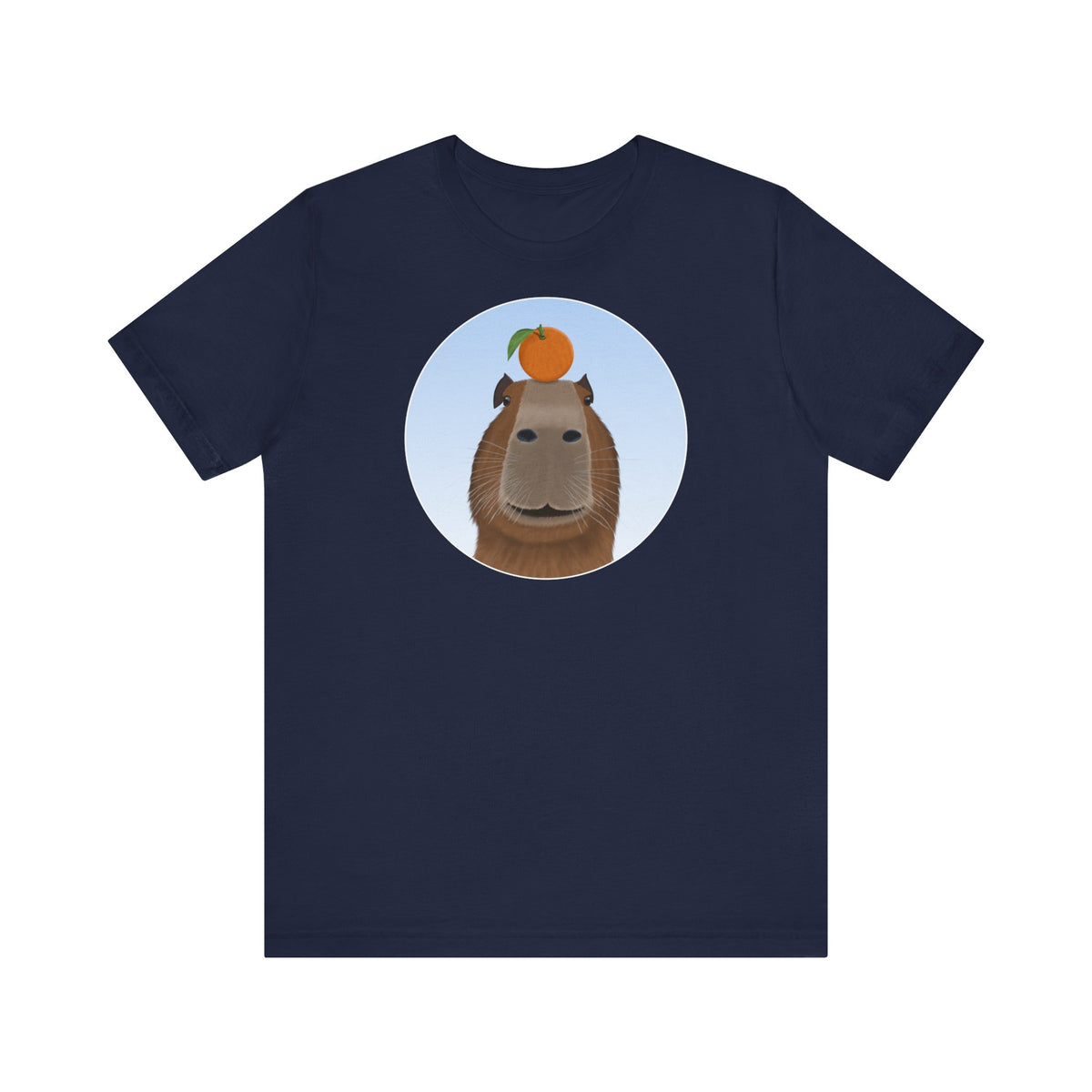 Capybara mit Orange Lustiges T-Shirt für Capybara-Freunde